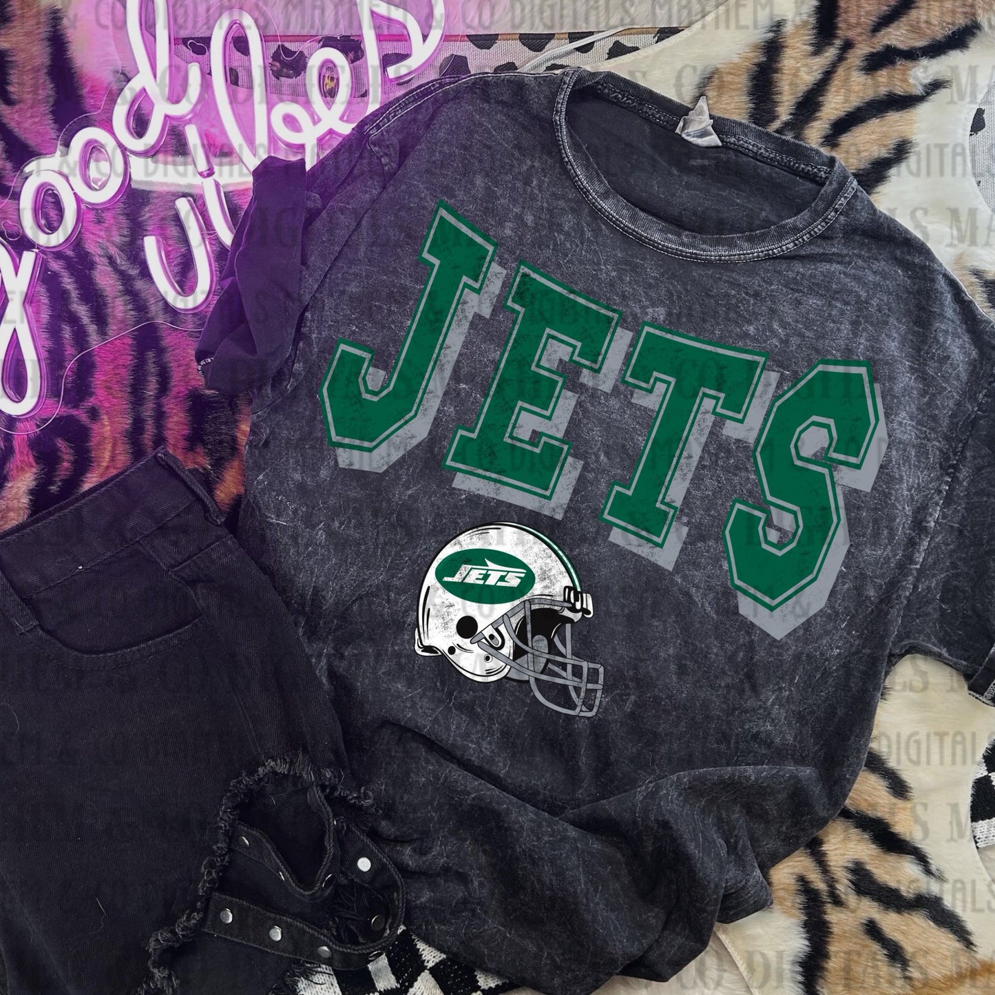 Distressed Varsity Vintage Football -Digital- 32 teams