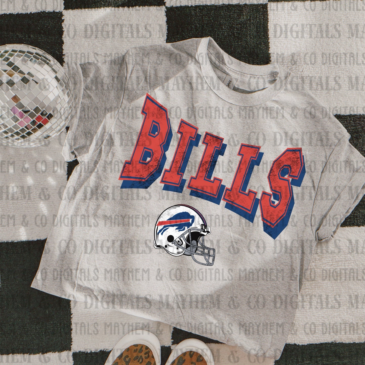 Distressed Varsity Vintage Football -Digital- 32 teams