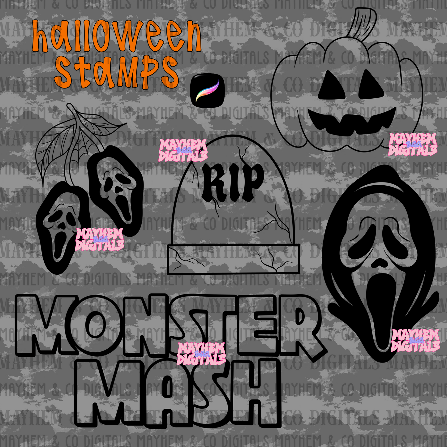 Halloween Stamp Bundle - 5 Stamps