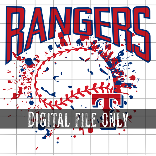 Texas Splatter Baseball -Digital