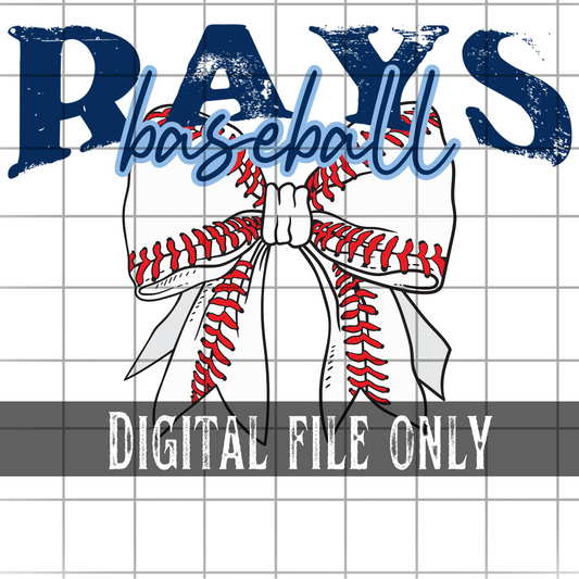 Tampa Bay Baseball Bow -Digital