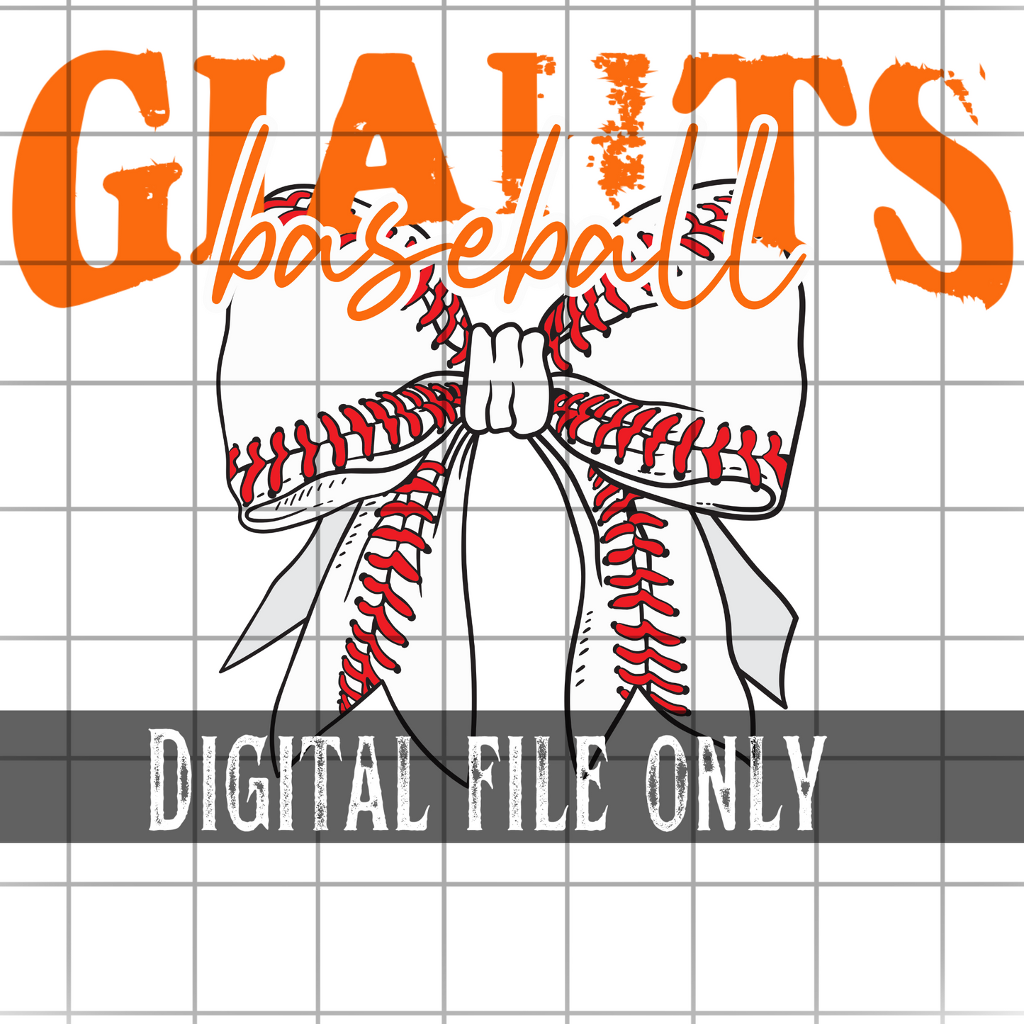 San Francisco Baseball Bow -Digital