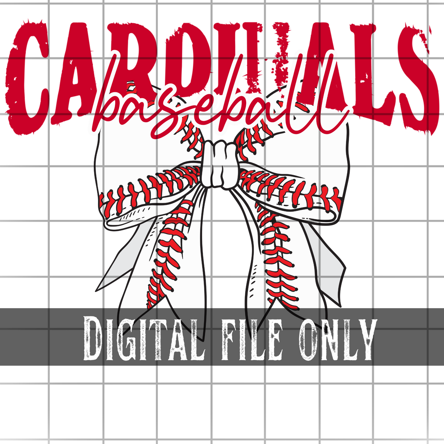 St Louis Baseball Bow -Digital