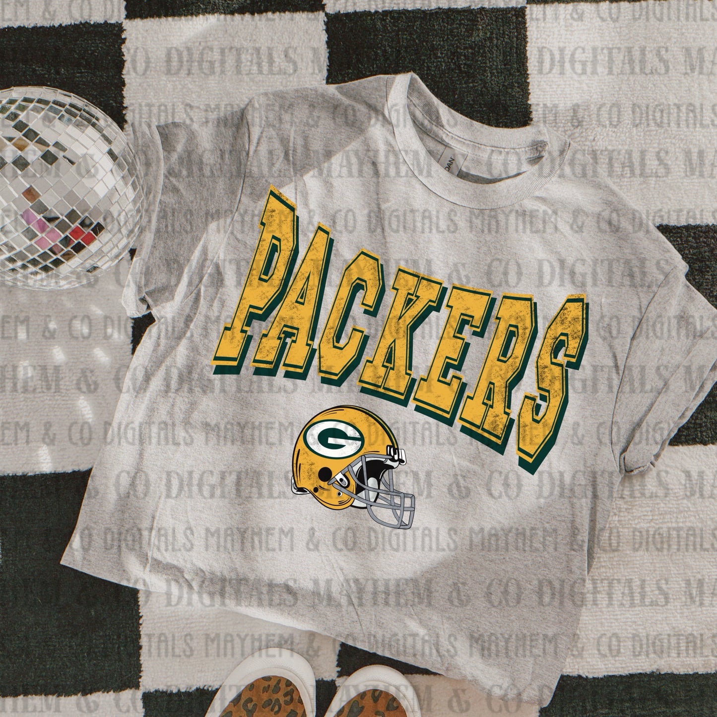 Distressed Varsity Vintage Football -Digital- 32 teams