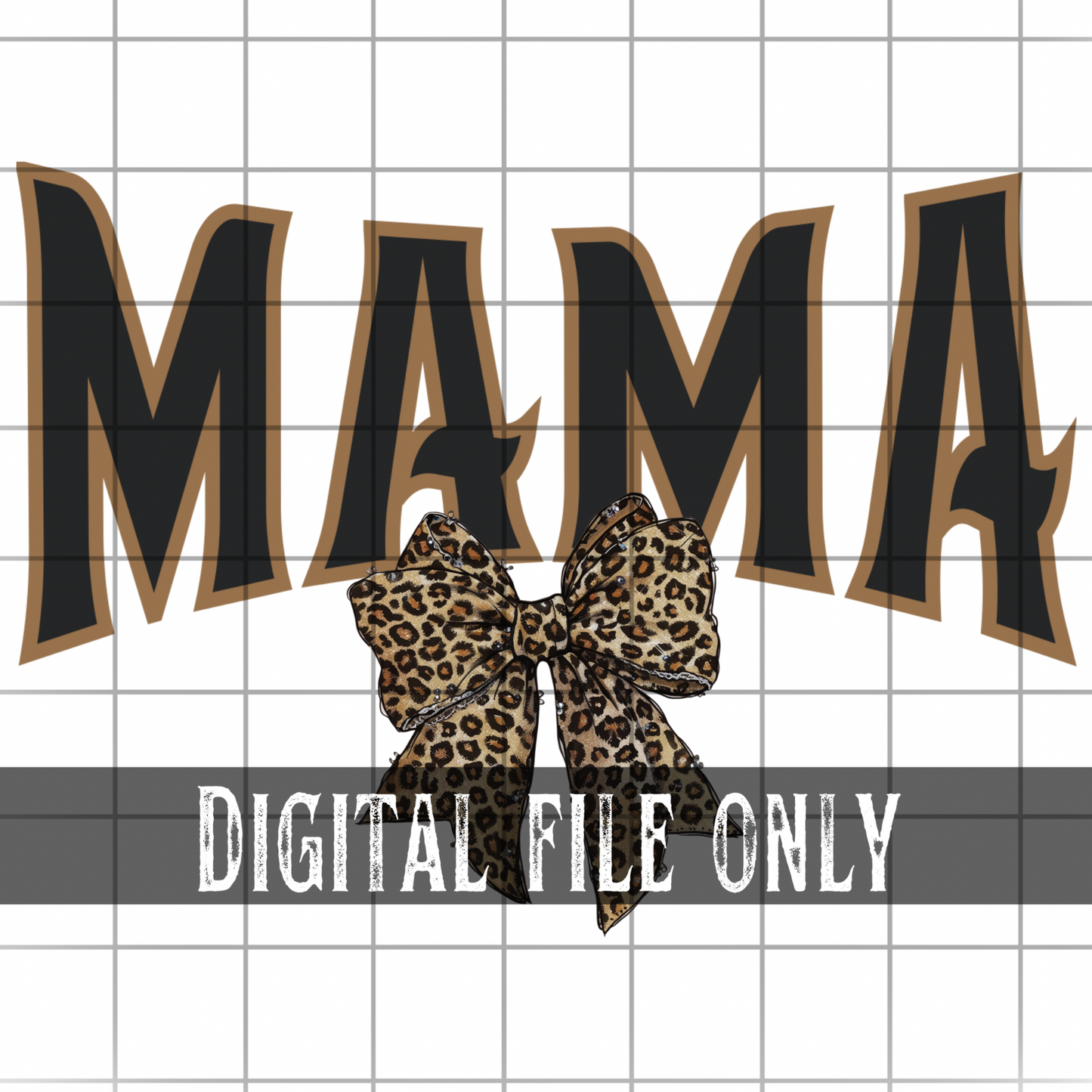 Mama leopard bow -Digital