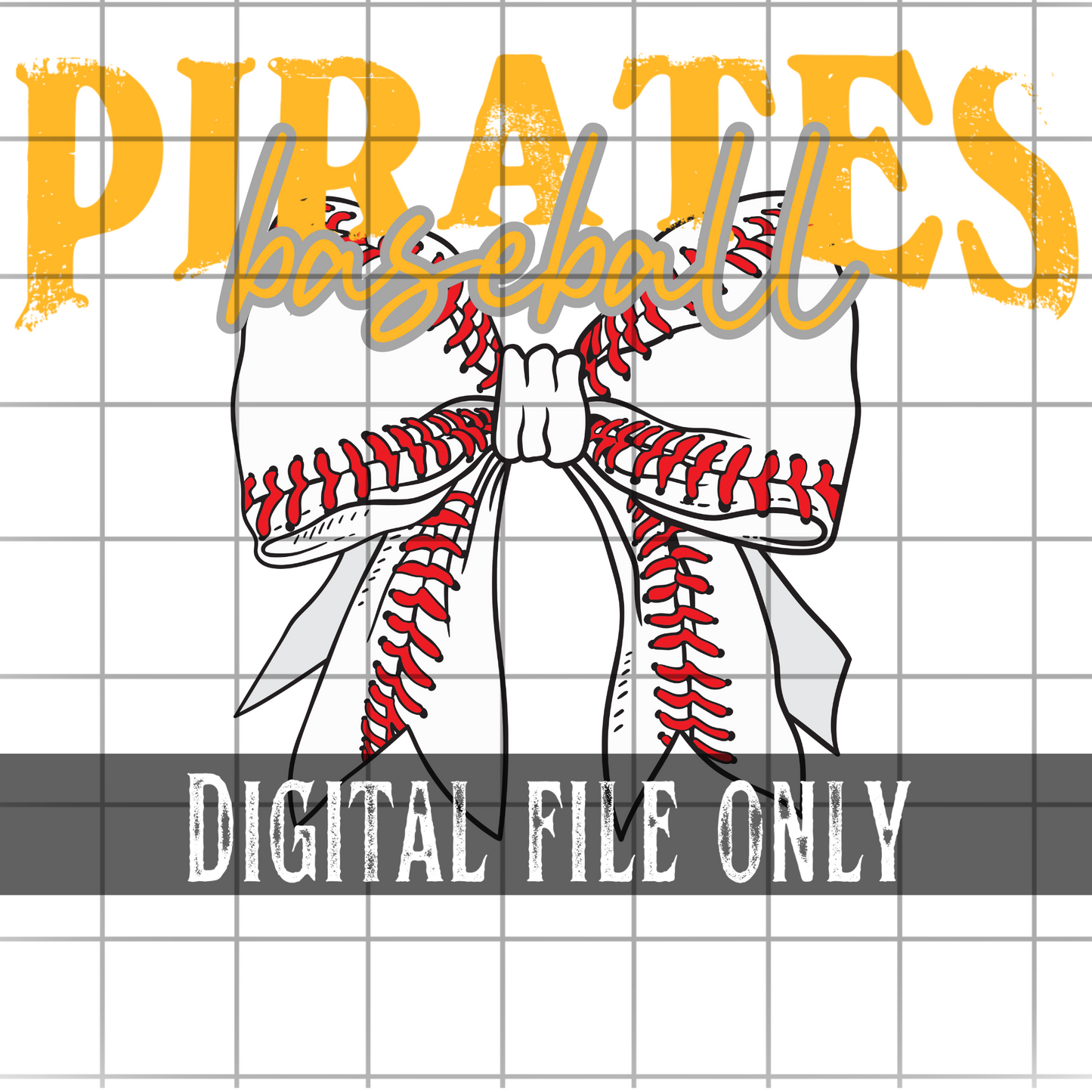 Pittsburgh Baseball Bow -Digital