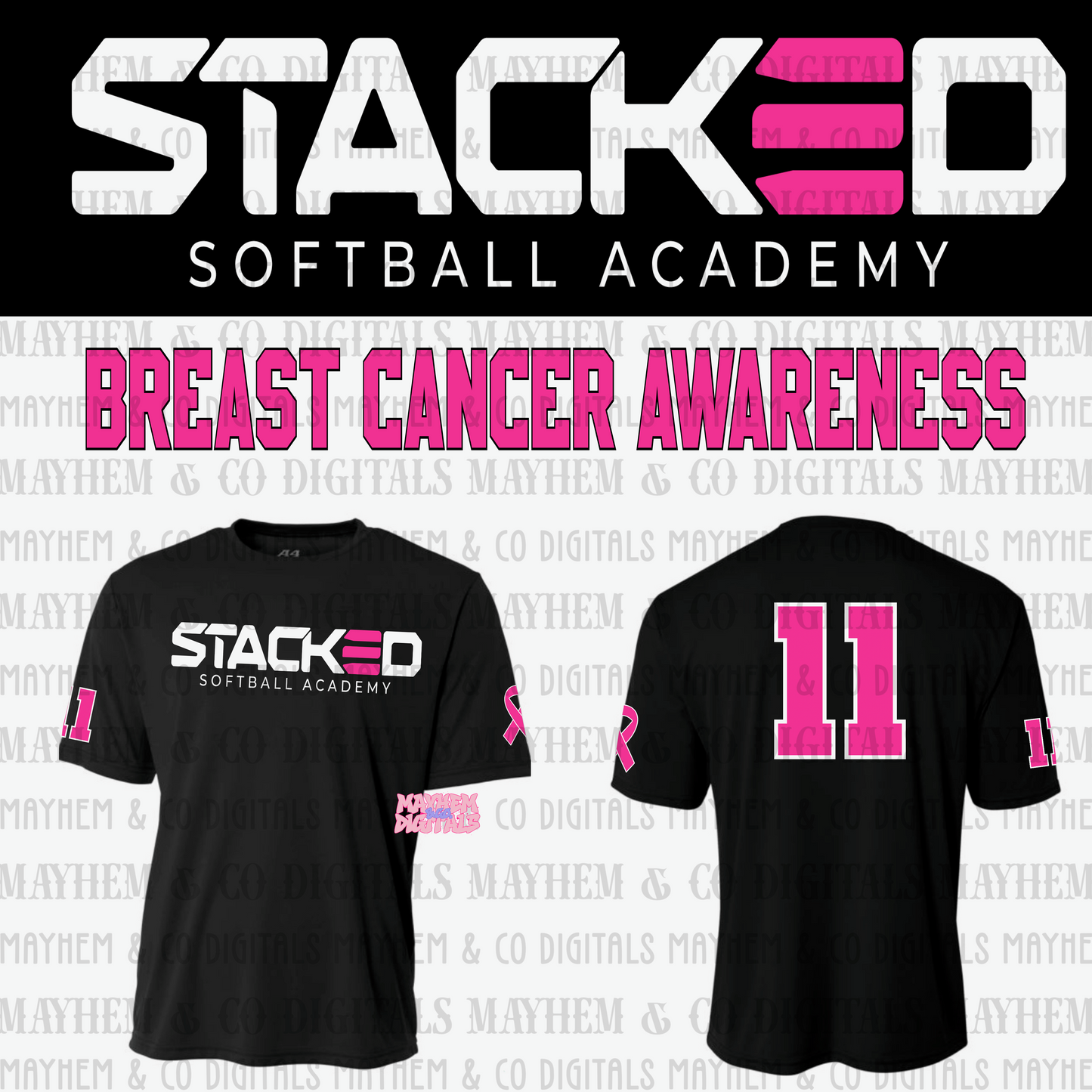 Stacked Breast Cancer Awareness drifit
