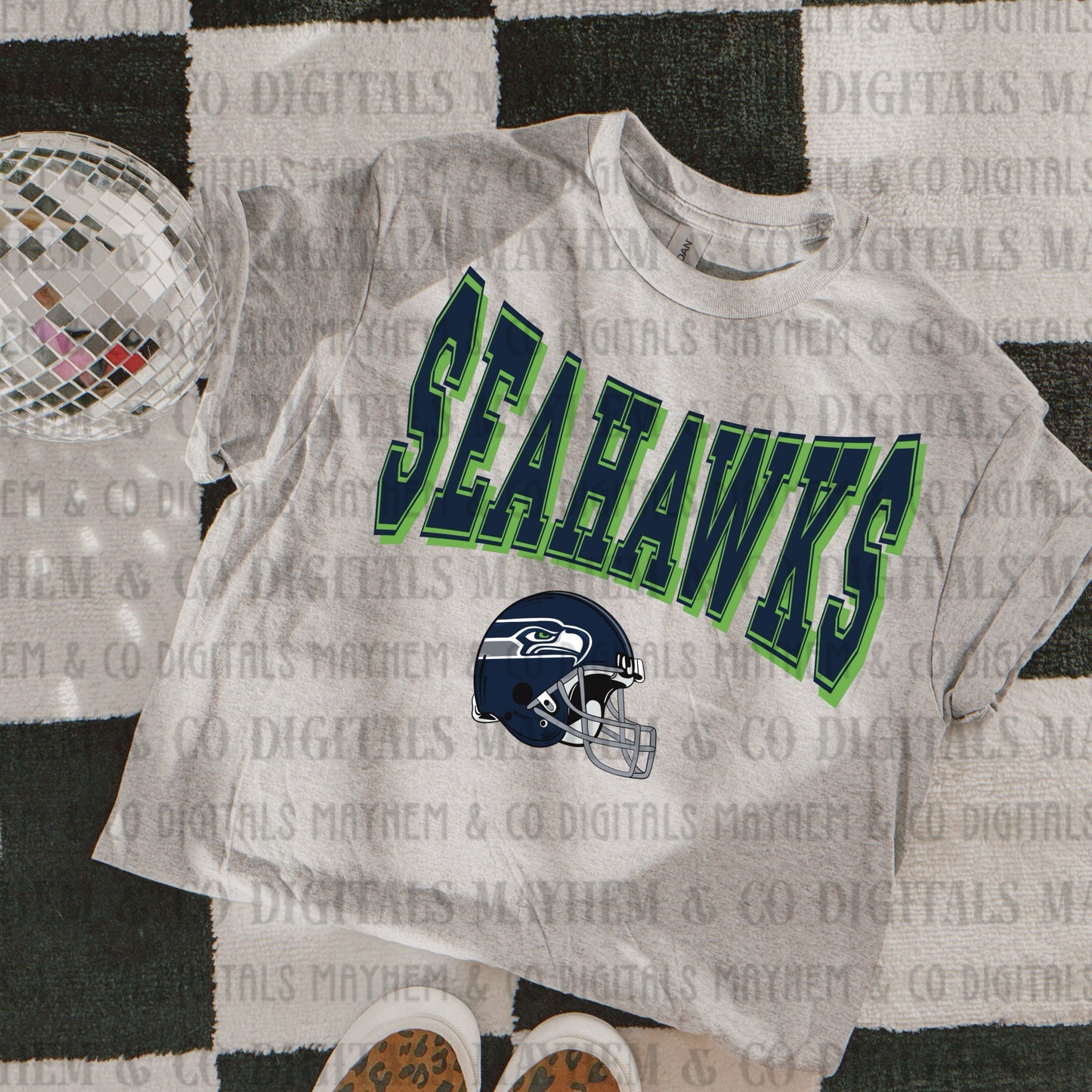 Distressed Varsity Vintage Football -Digital- 32 teams