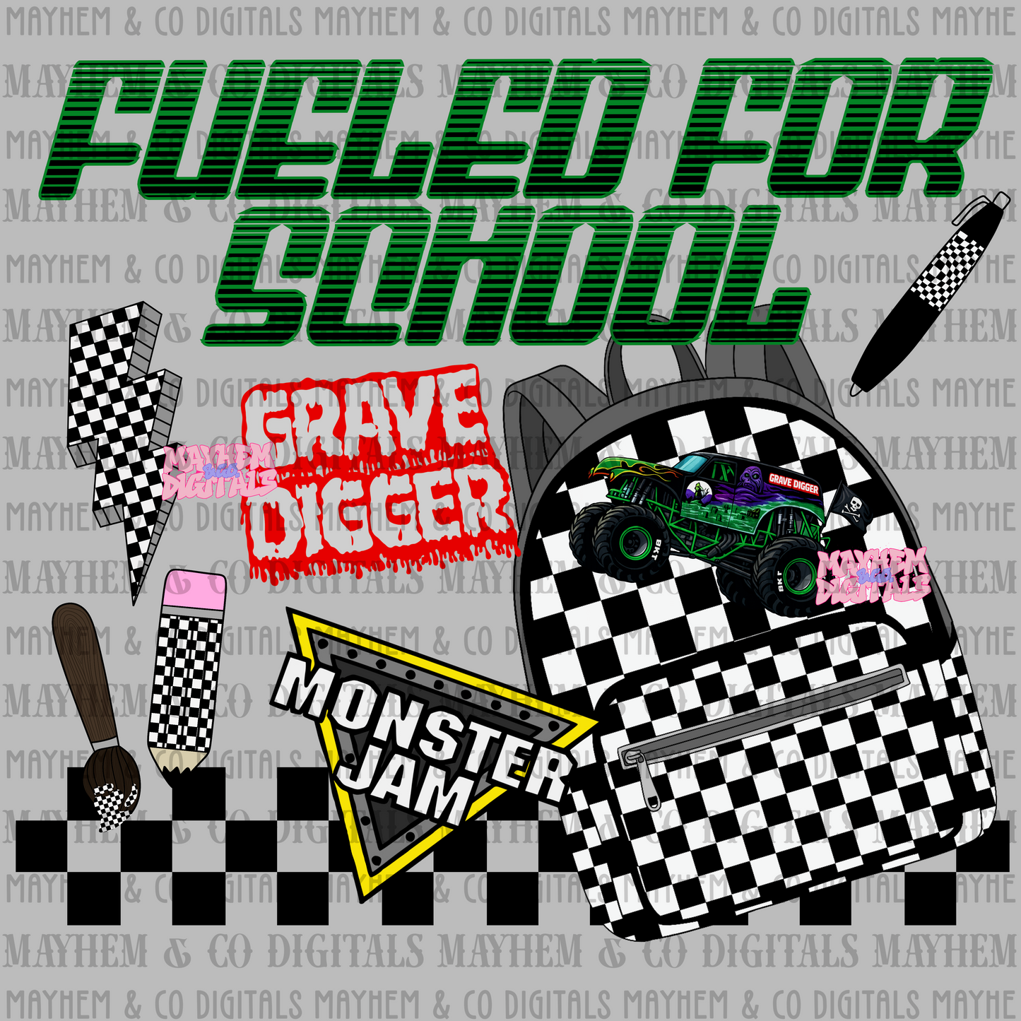 MJ Fueled for School Bundle - 25 PNGs