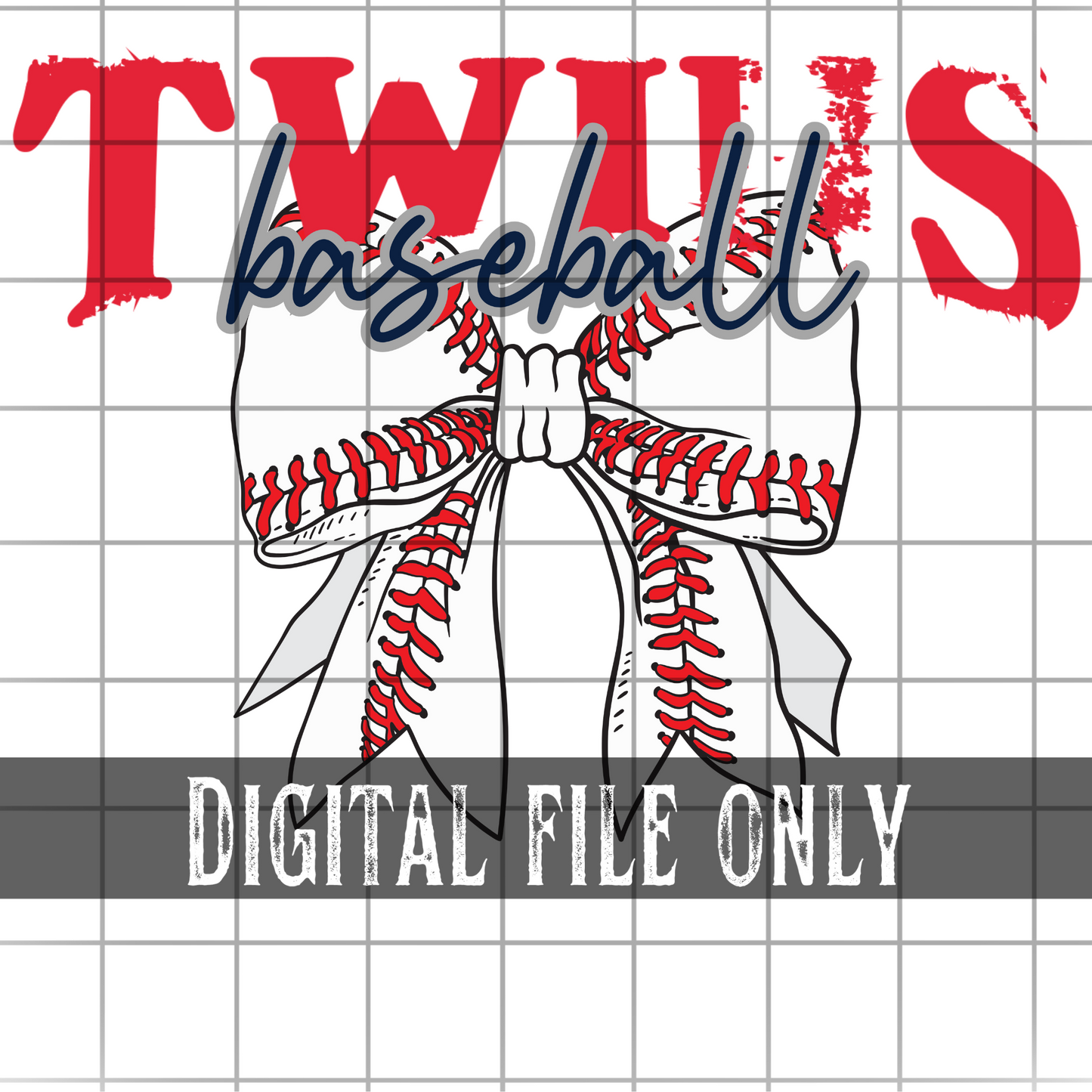 Minnesota Baseball Bow -Digital