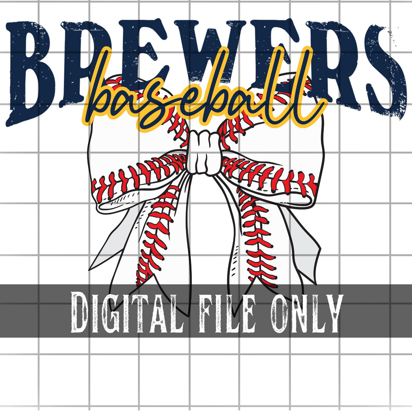 Milwaukee Baseball Bow -Digital