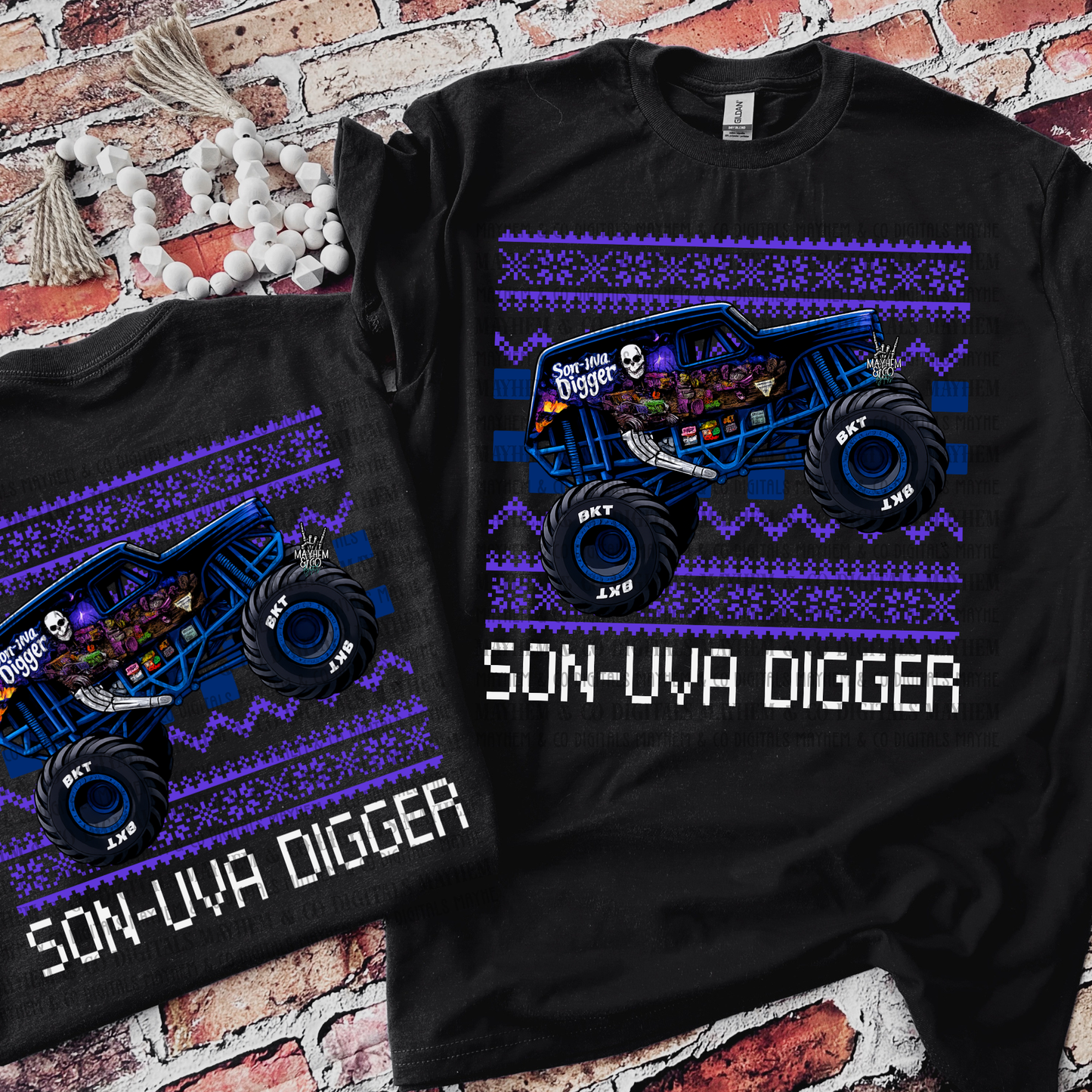 Son uva Digger Ugly Christmas Traditional - Digital