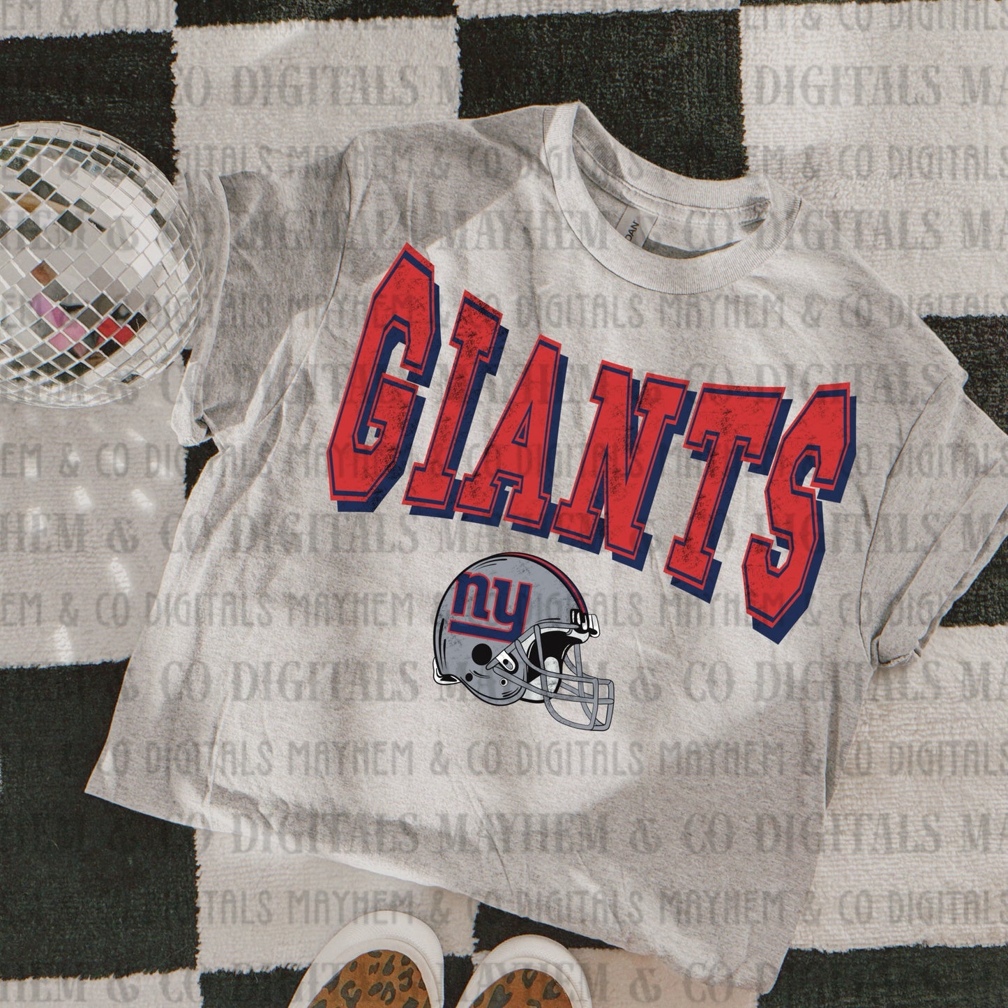 Distressed Varsity Vintage Football -Digital- 32 teams