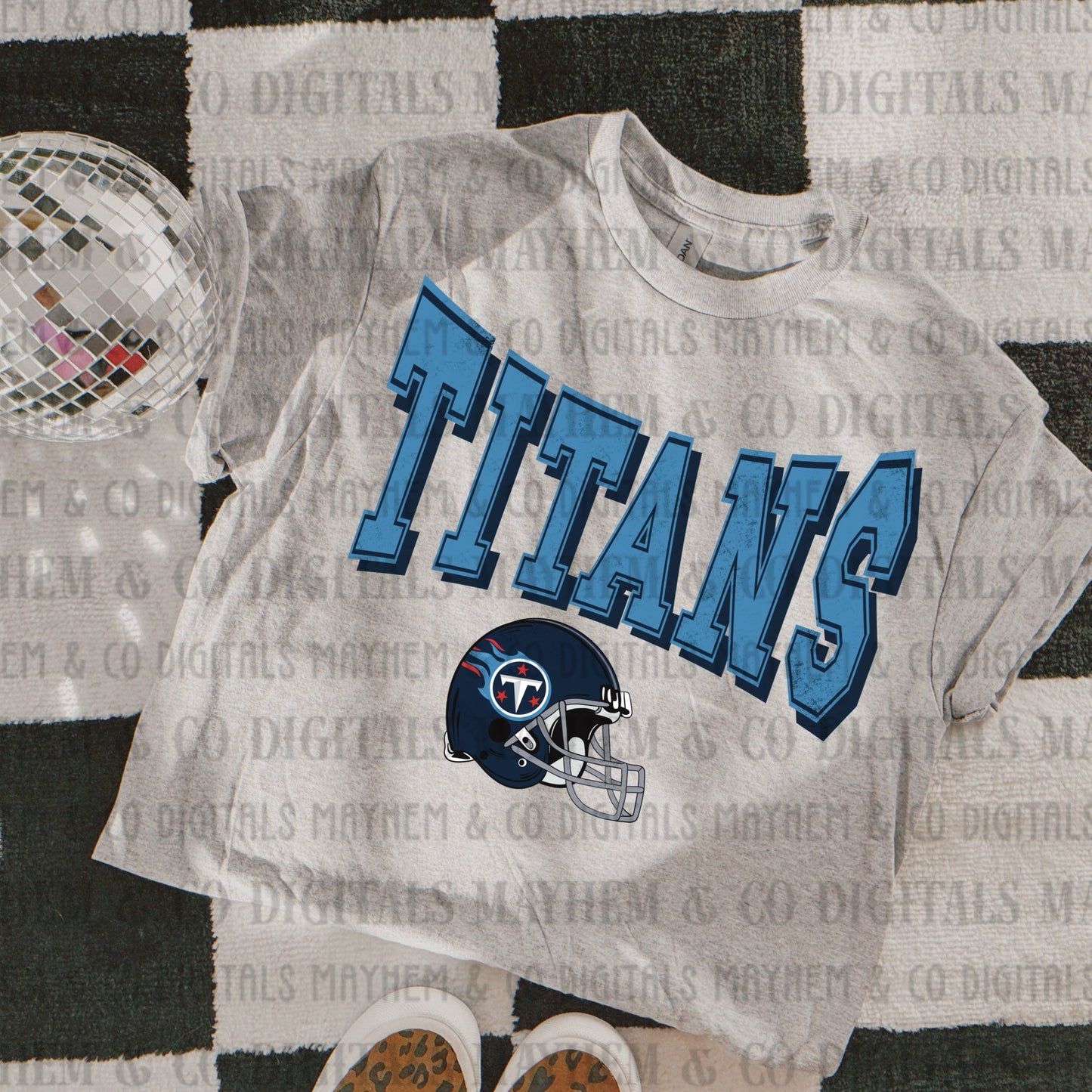 Distressed Varsity Vintage Football -Digital- 32 teams