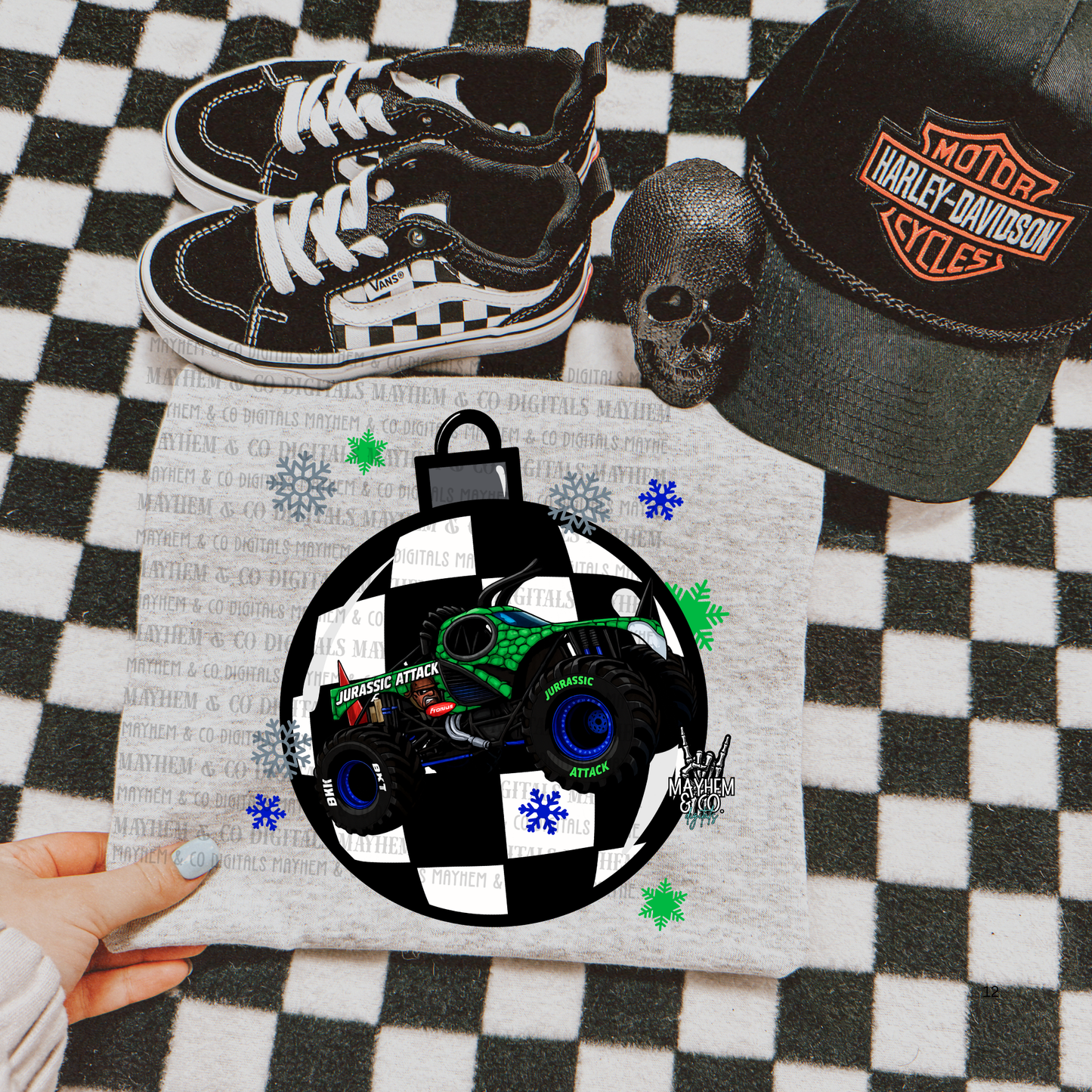 MJ Jurassic Christmas Bulb- Digital