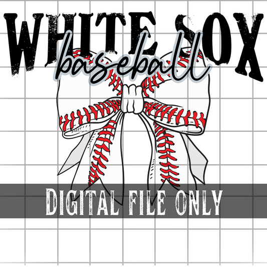 Chicago WS Baseball Bow -Digital