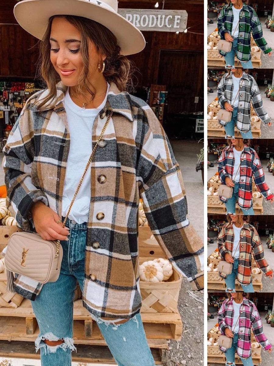 Plaid flannel jacket
