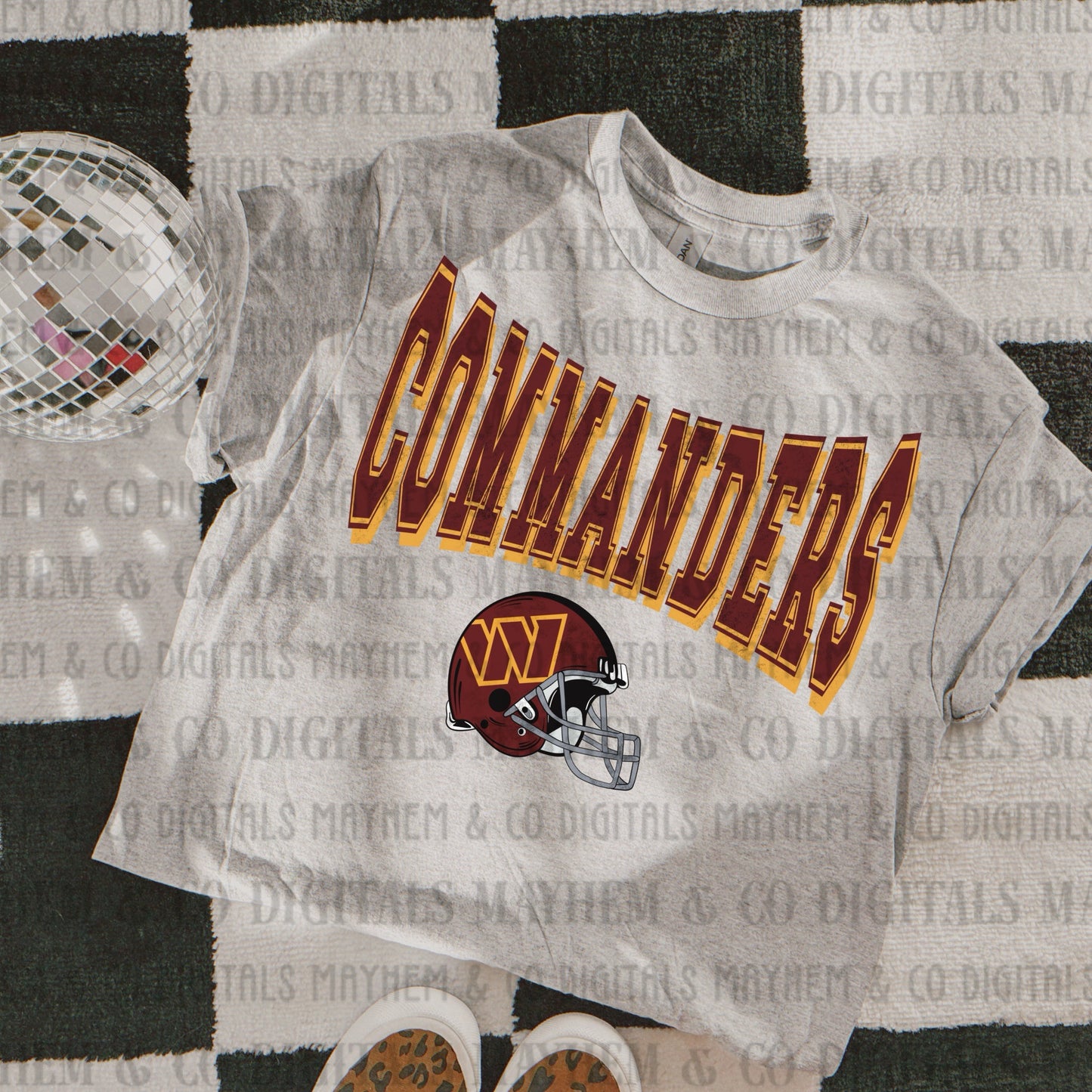 Distressed Varsity Vintage Football -Digital- 32 teams