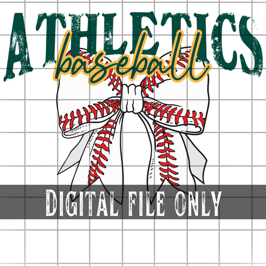 Athletics Baseball Bow -Digital