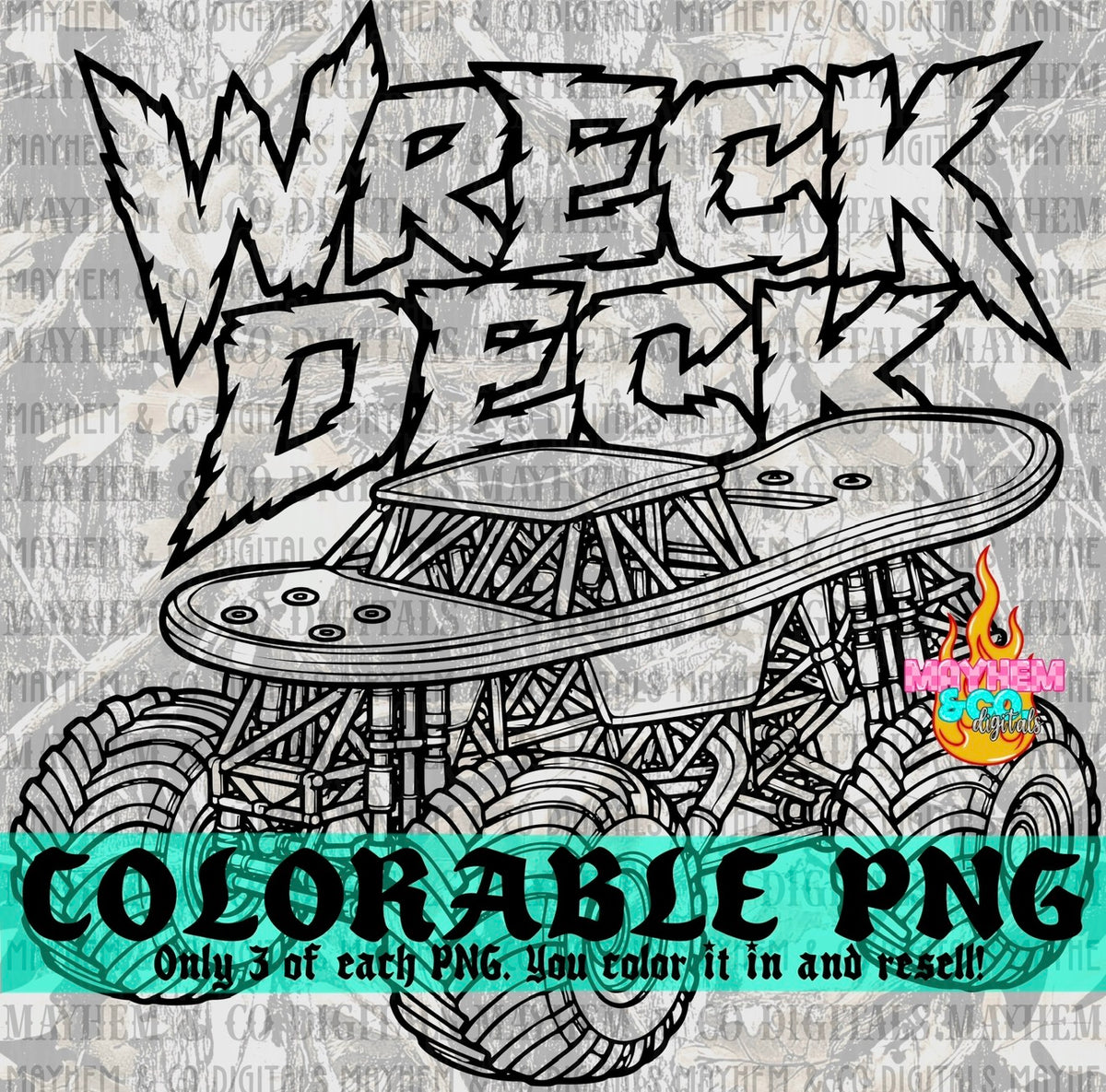 Wreck colorable - Digital