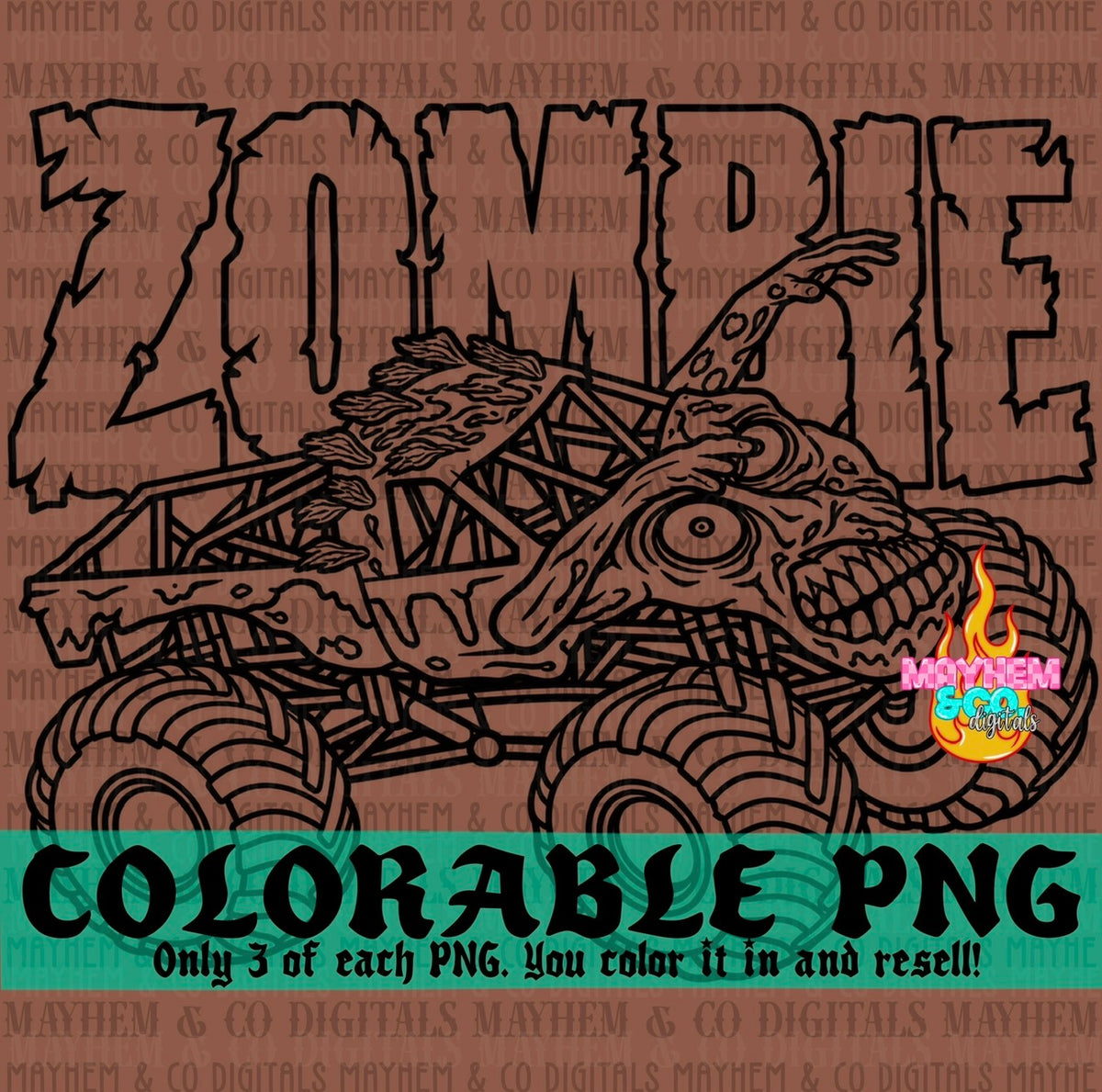 Zombe colorable - Digital