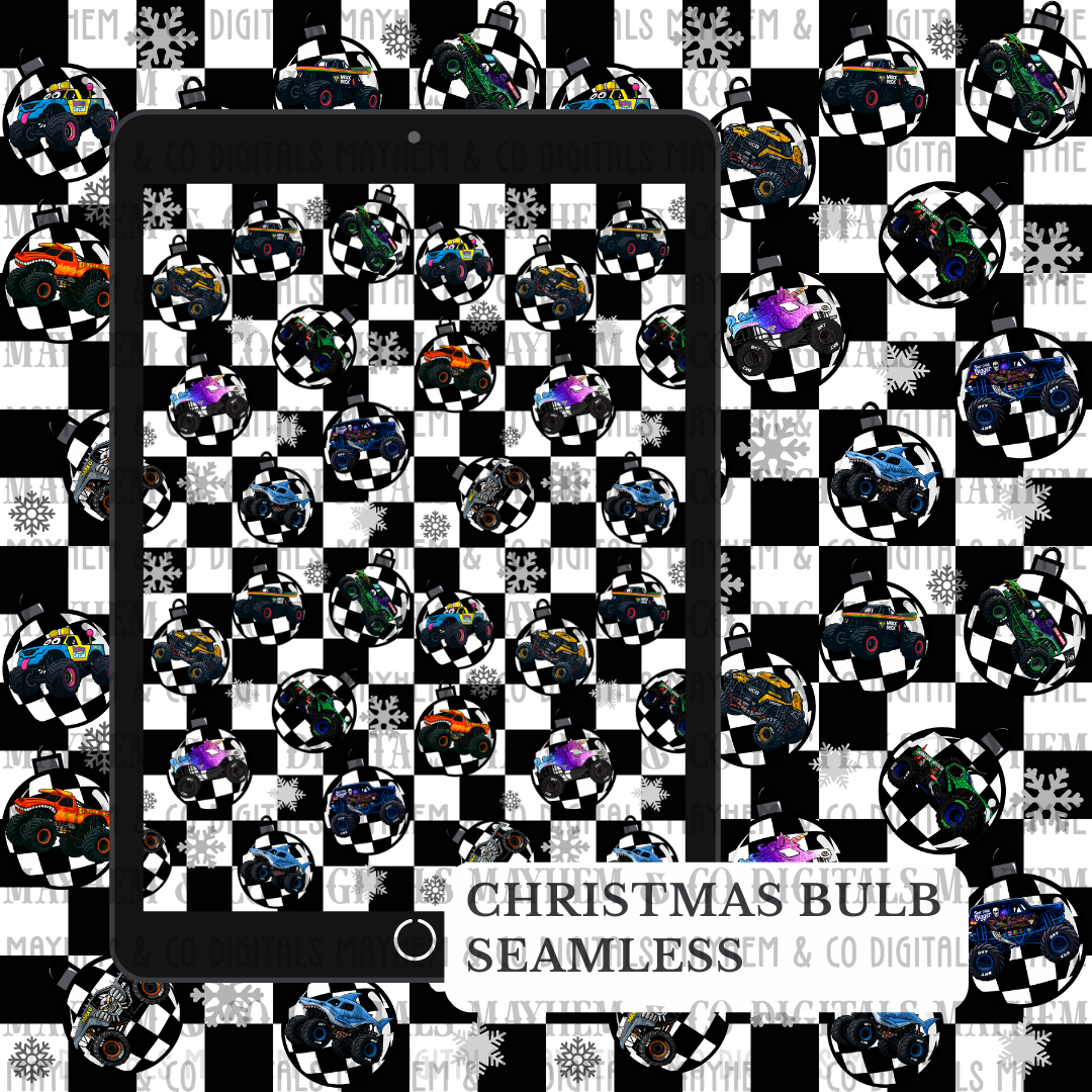 MJ Christmas Bulbs Seamless- Digital