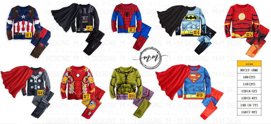 Superhero pajamas