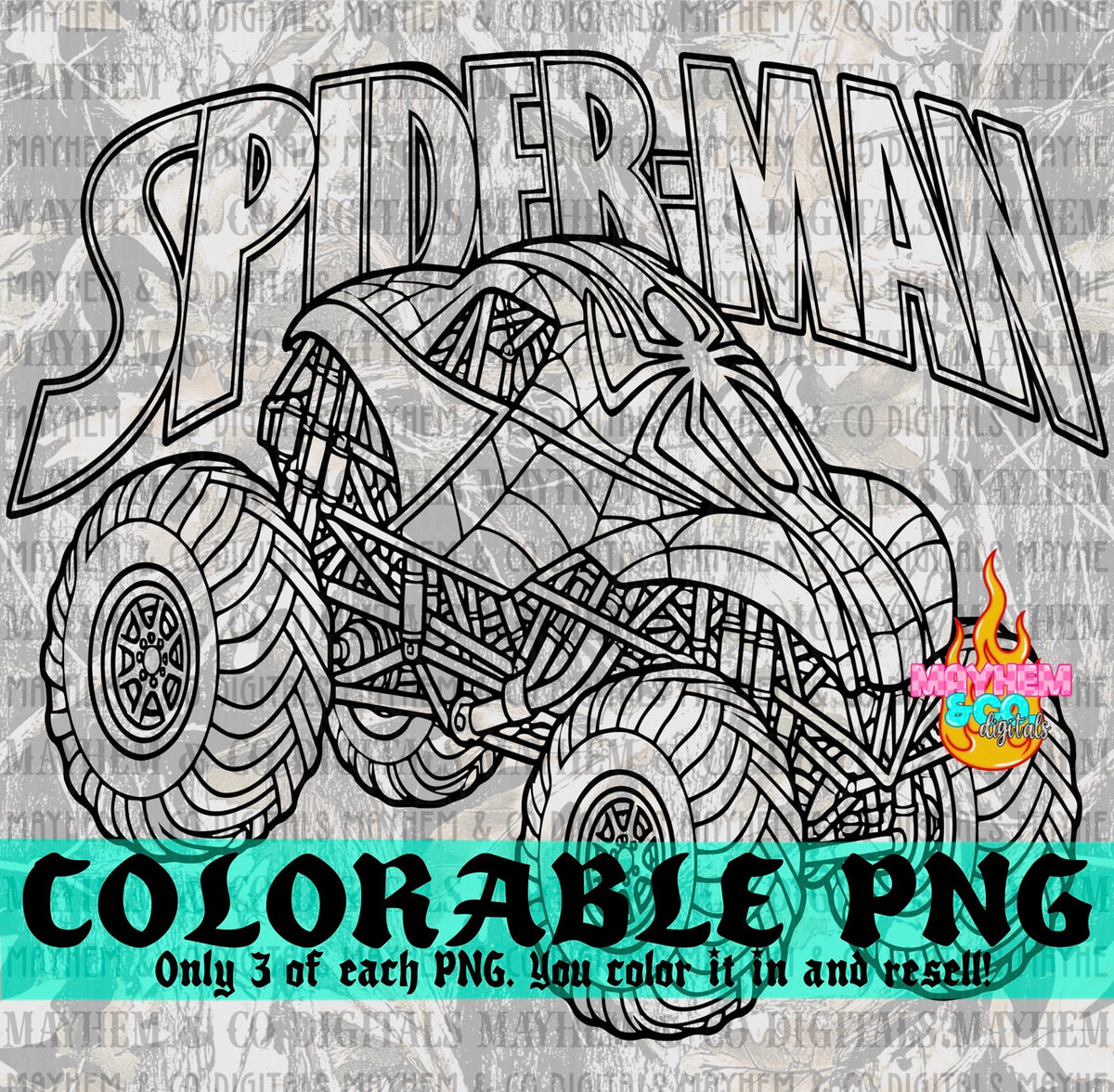 Spidey colorable - Digital