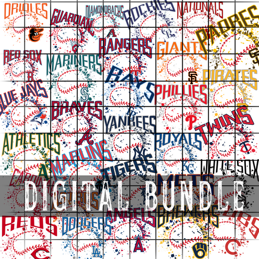 Baseball Splatter Bundle - ALL 30 teams