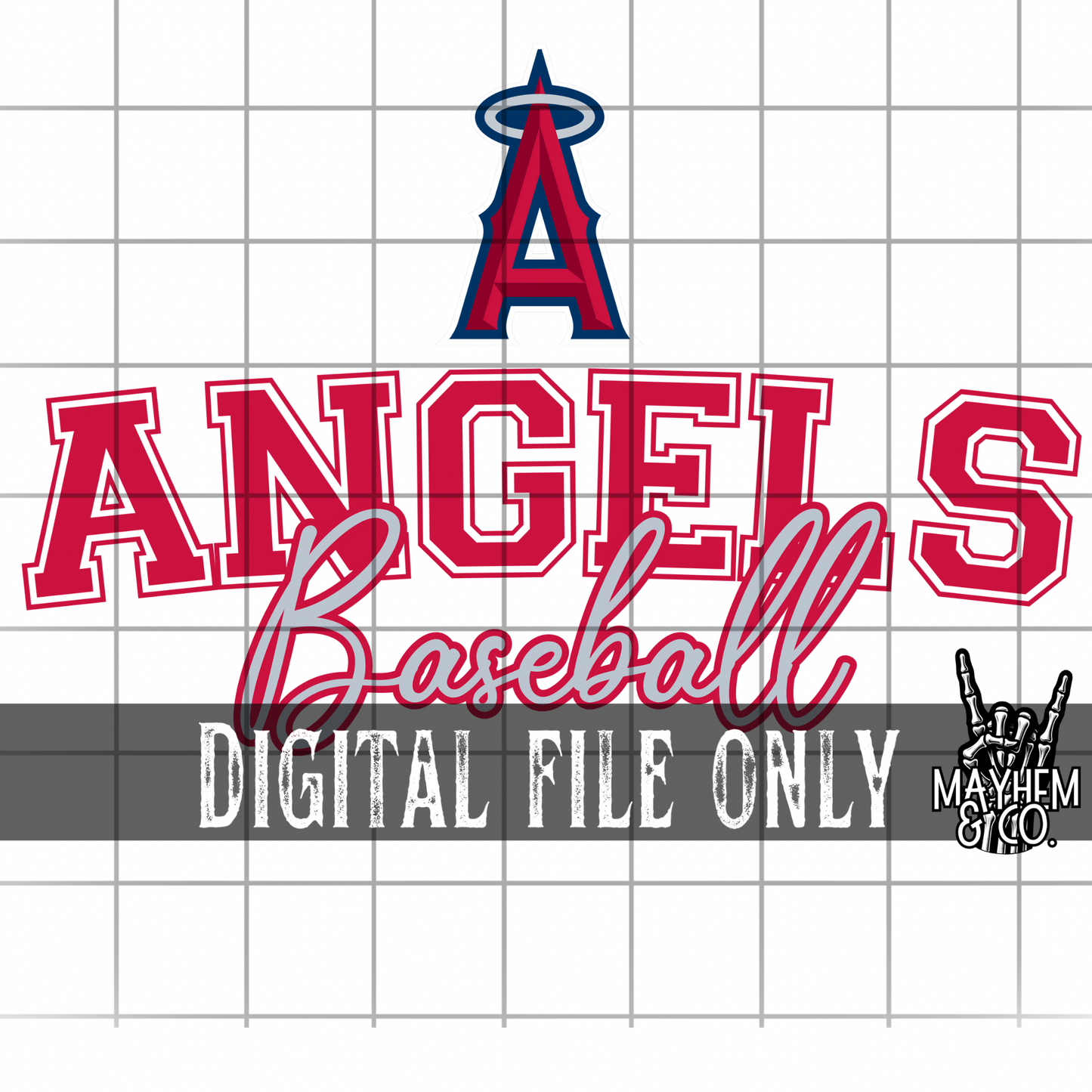 Los Angeles A Baseball -Digital