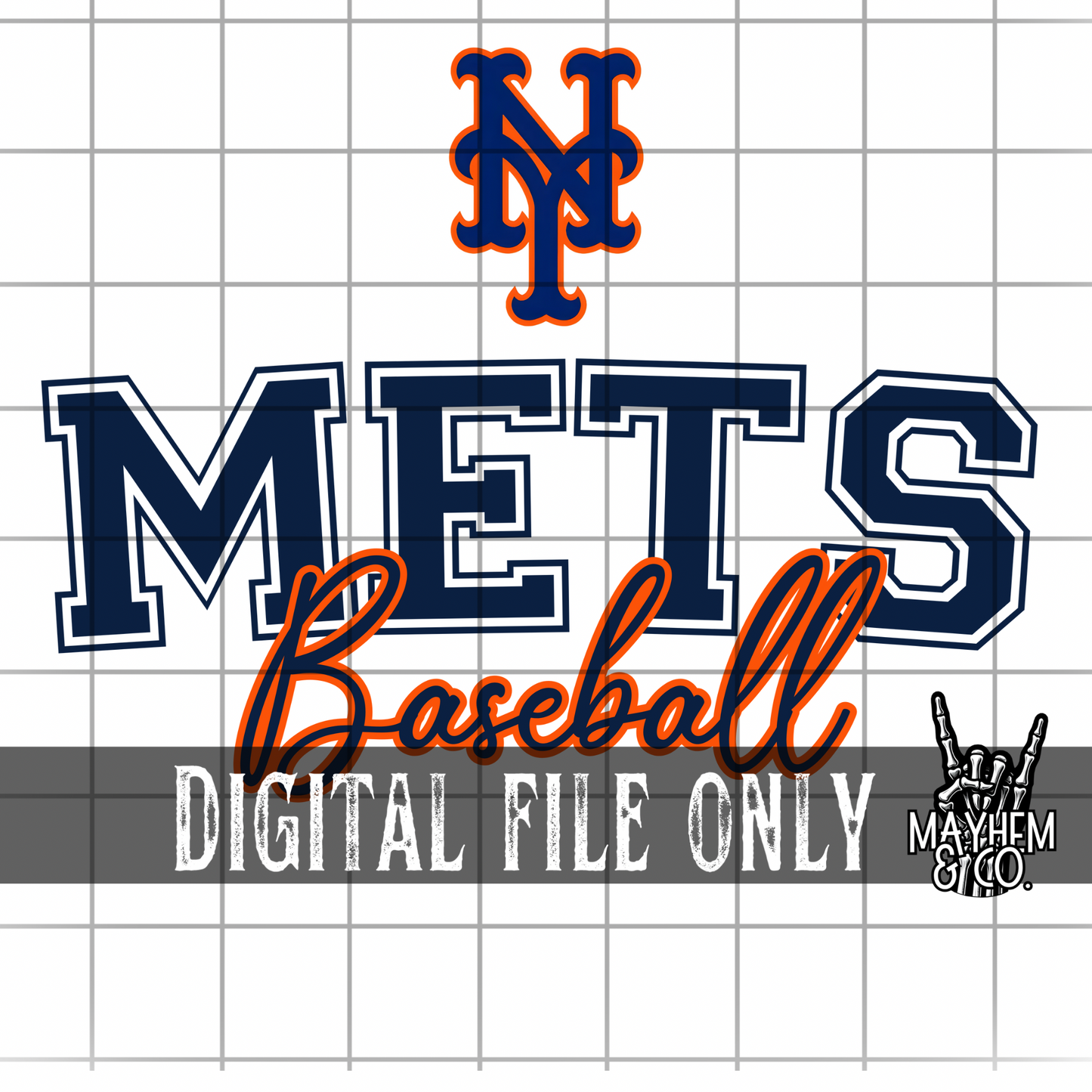 New York M Baseball -Digital
