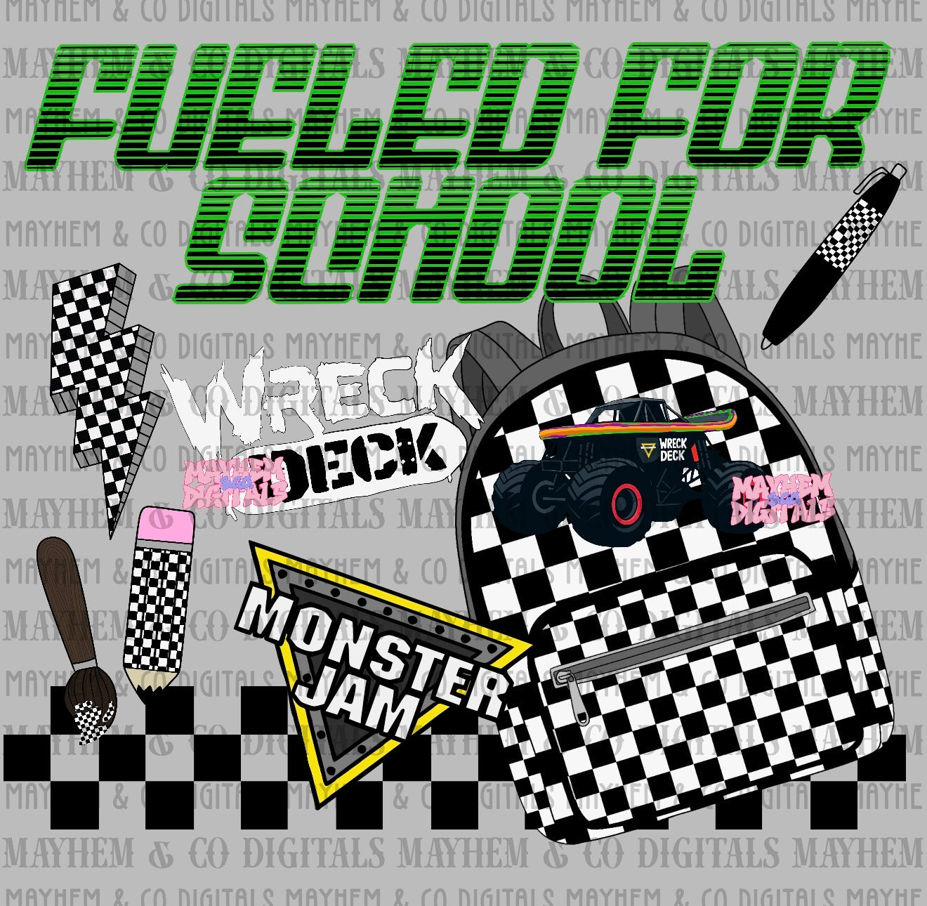 MJ Fueled for School Bundle - 25 PNGs