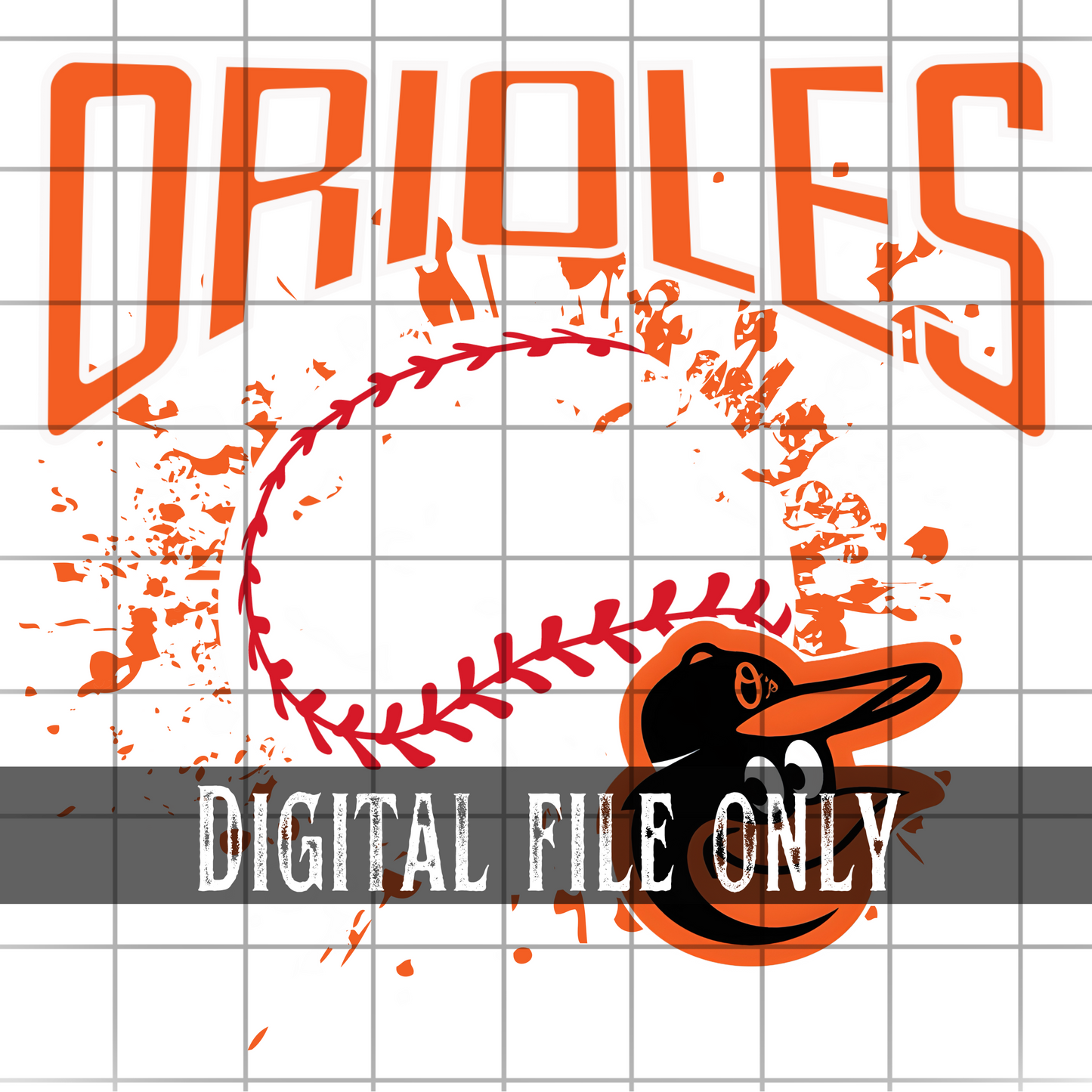 Baltimore Splatter Baseball -Digital