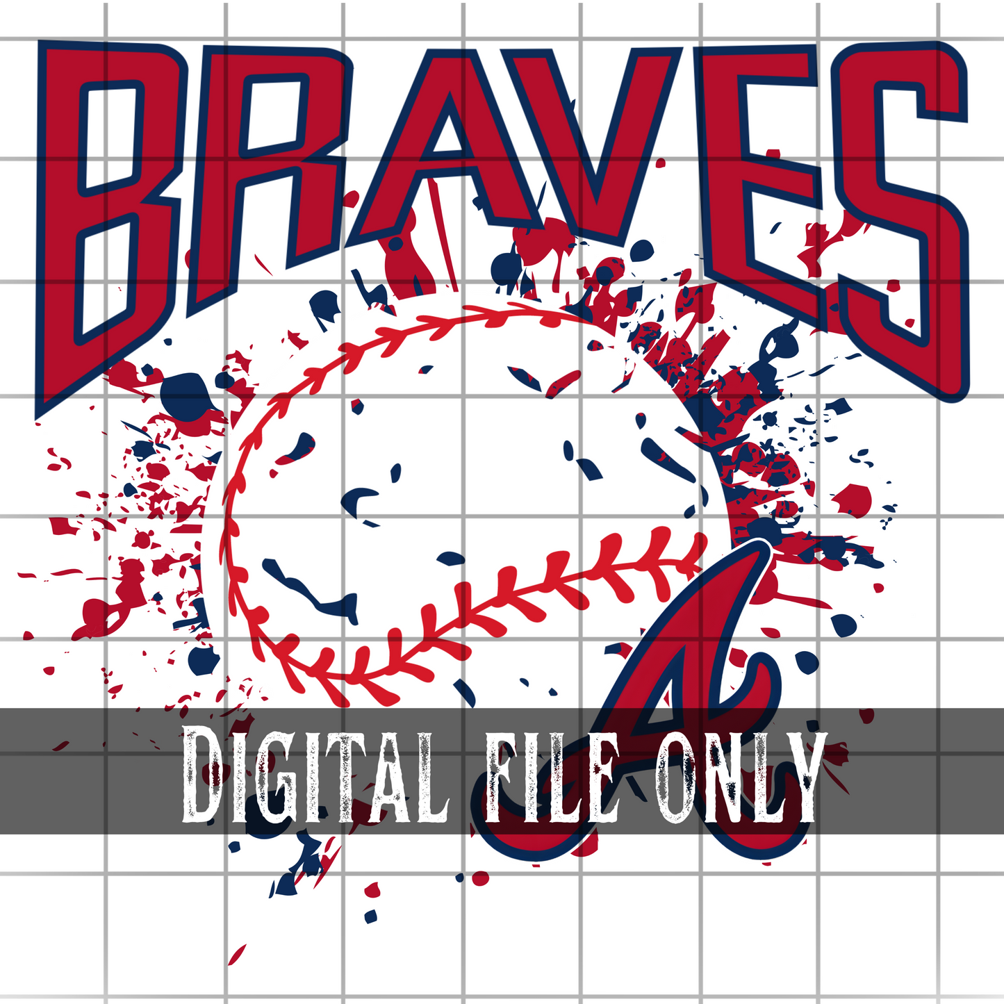 Atlanta Splatter Baseball -Digital