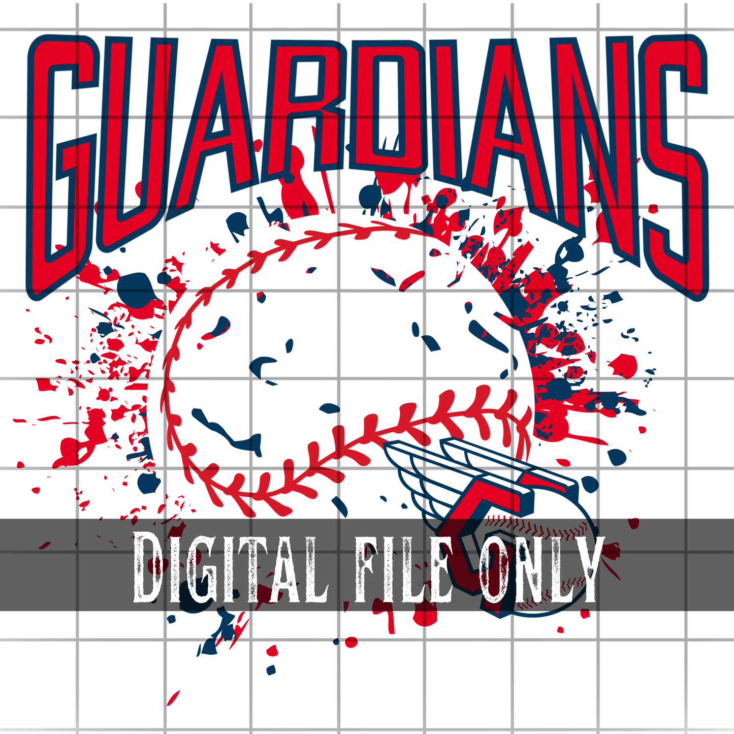 Cleveland Splatter Baseball -Digital