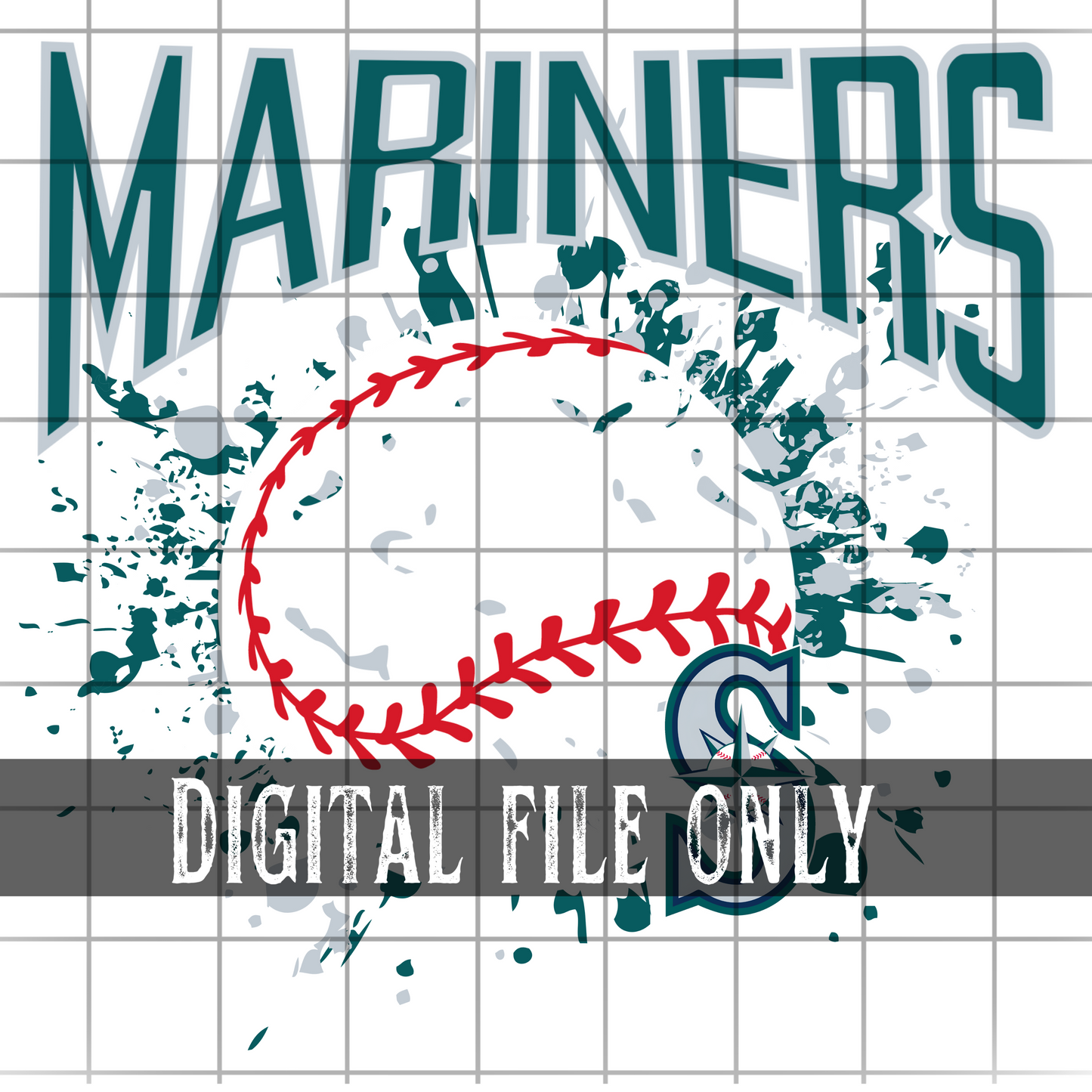 Seattle Splatter Baseball -Digital