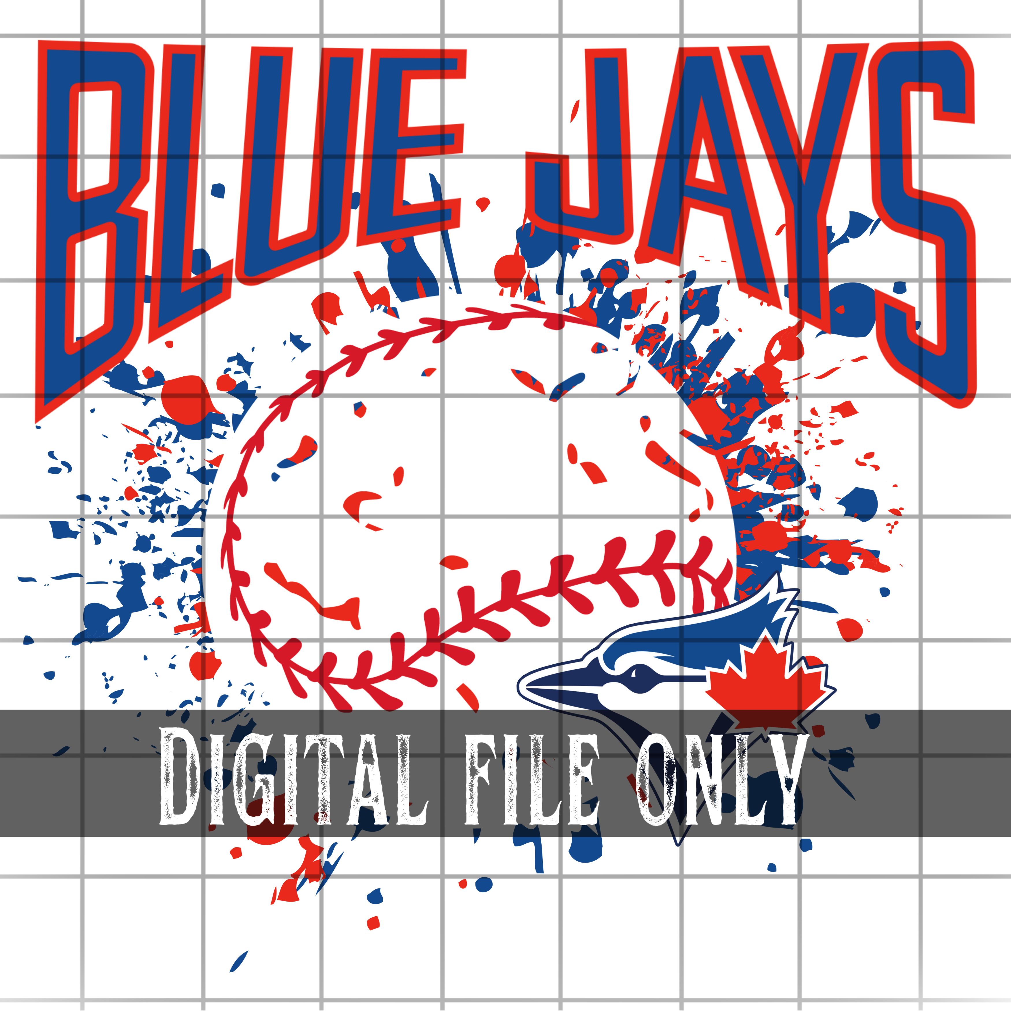 Ink Splatter Baseball Toronto Splatter Baseball -Digital – Mayhem & Co