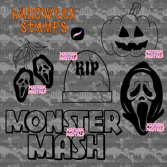 Halloween Stamp Bundle - 5 Stamps