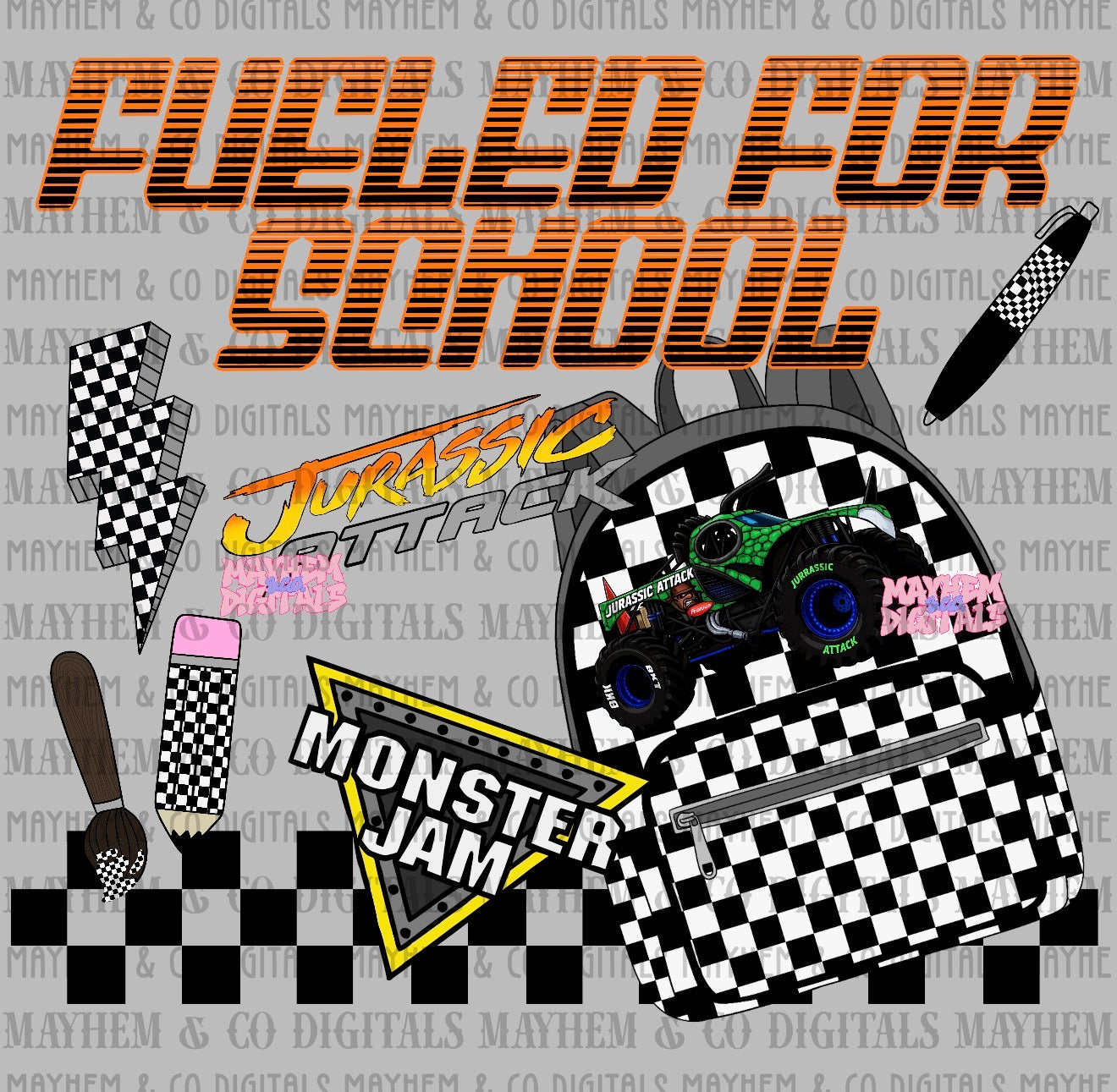 MJ Fueled for School Bundle - 25 PNGs