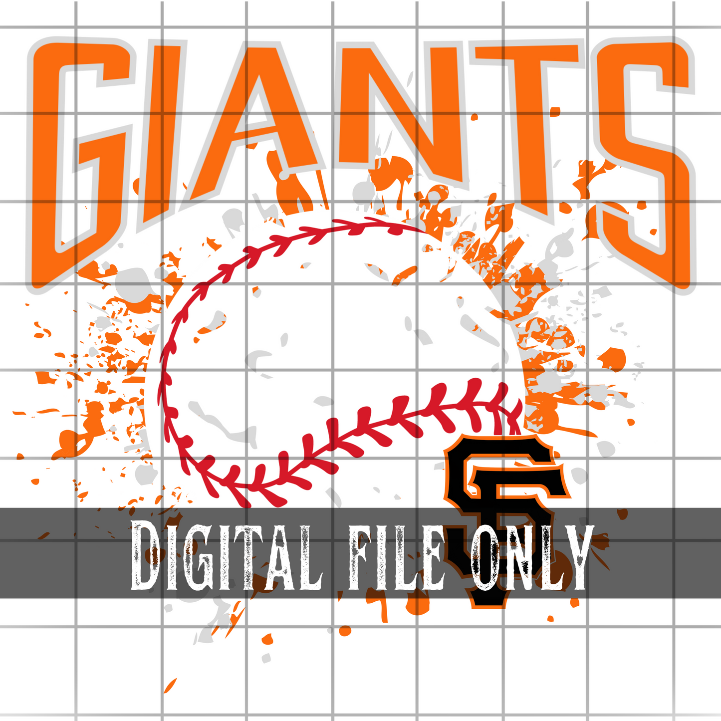 San Francisco Splatter Baseball -Digital