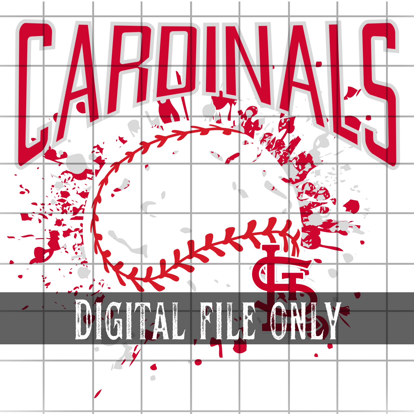 St Louis Splatter Baseball -Digital