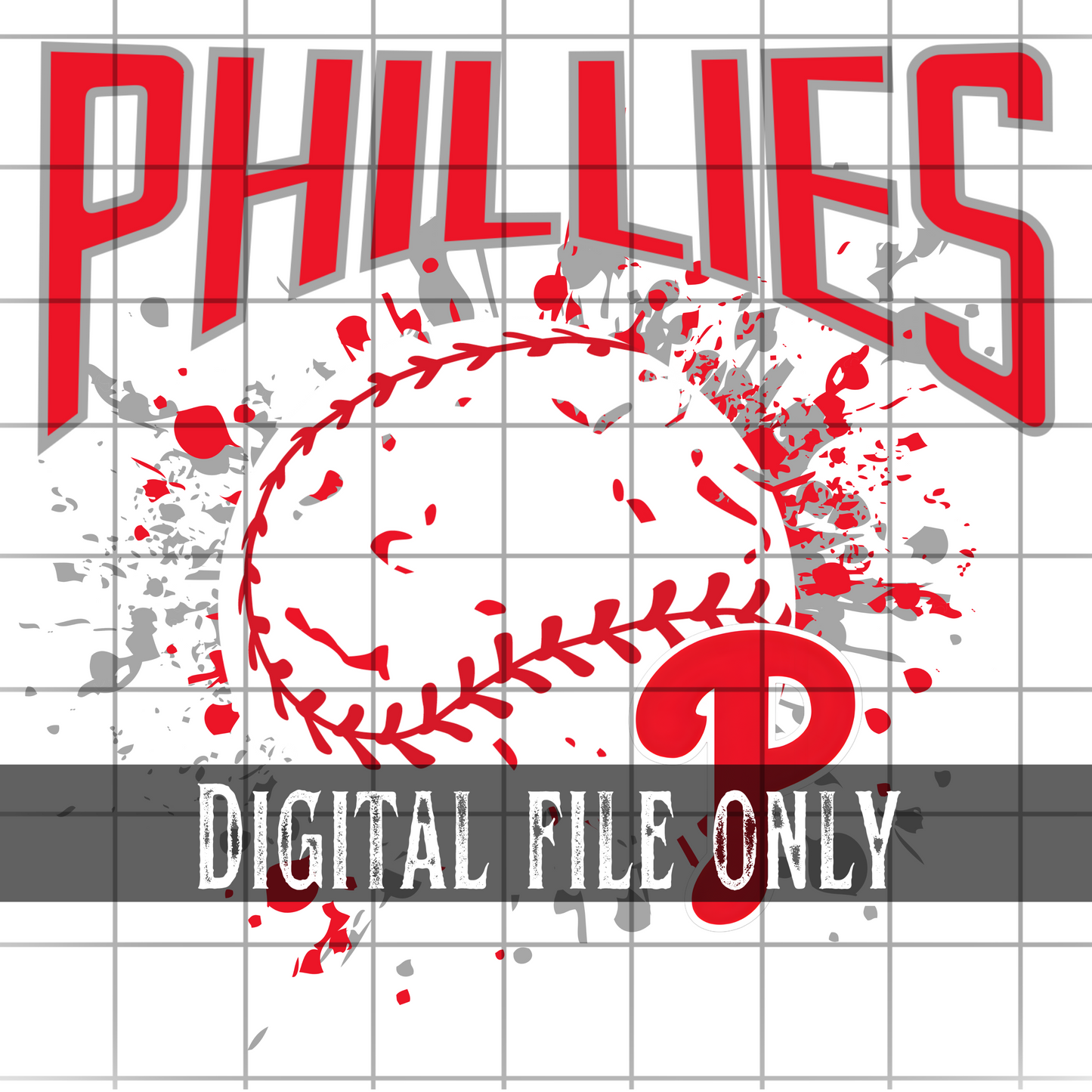 Philadelphia Splatter Baseball -Digital