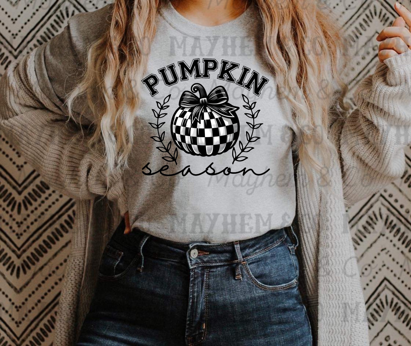 Pumpkin Season Checkered