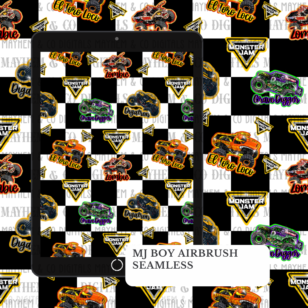 MJ Airbrush Solo Bundle- 34 PNG’S 3 Seamless