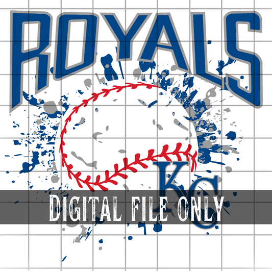 Kansas City Splatter Baseball -Digital