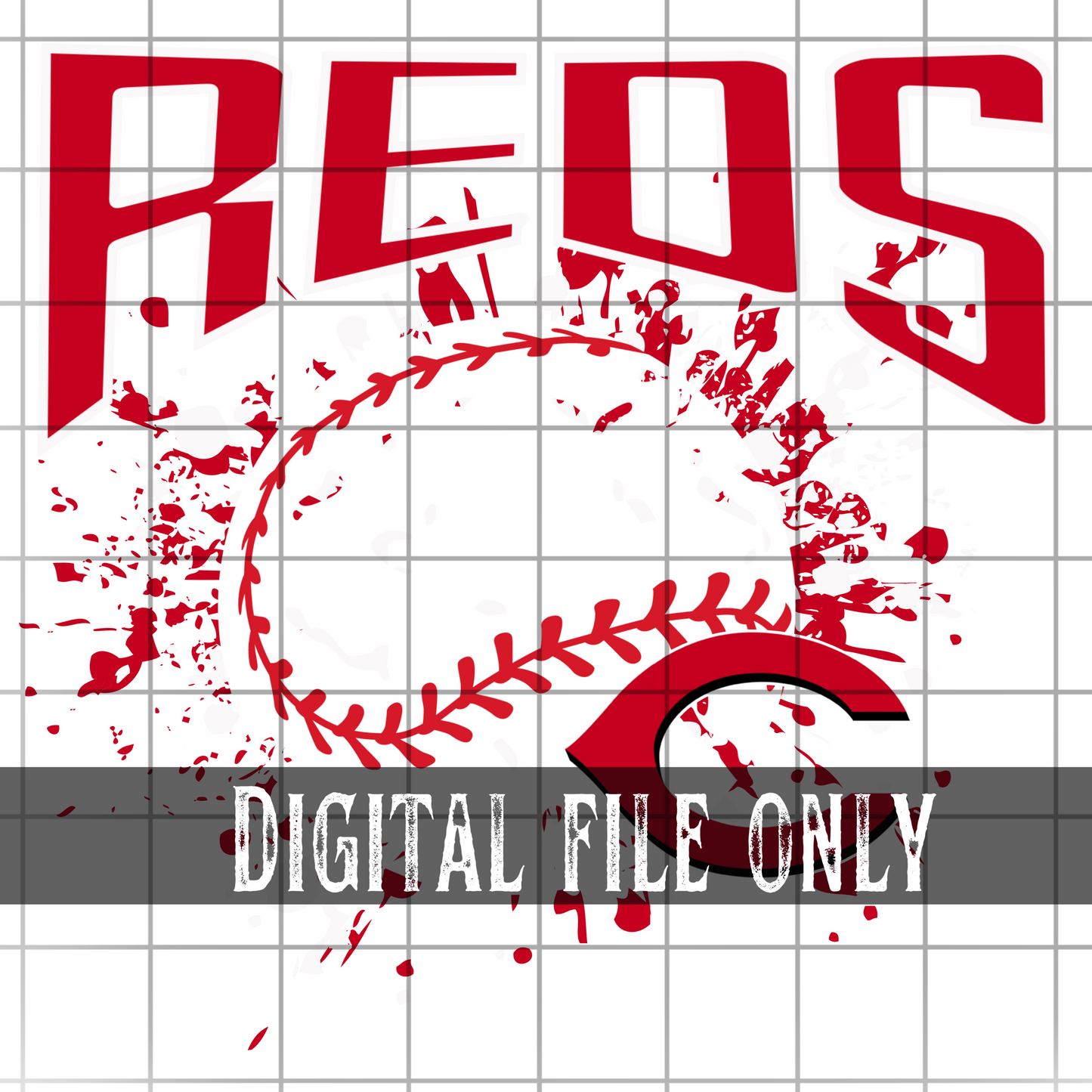 Cincinnati Splatter Baseball -Digital