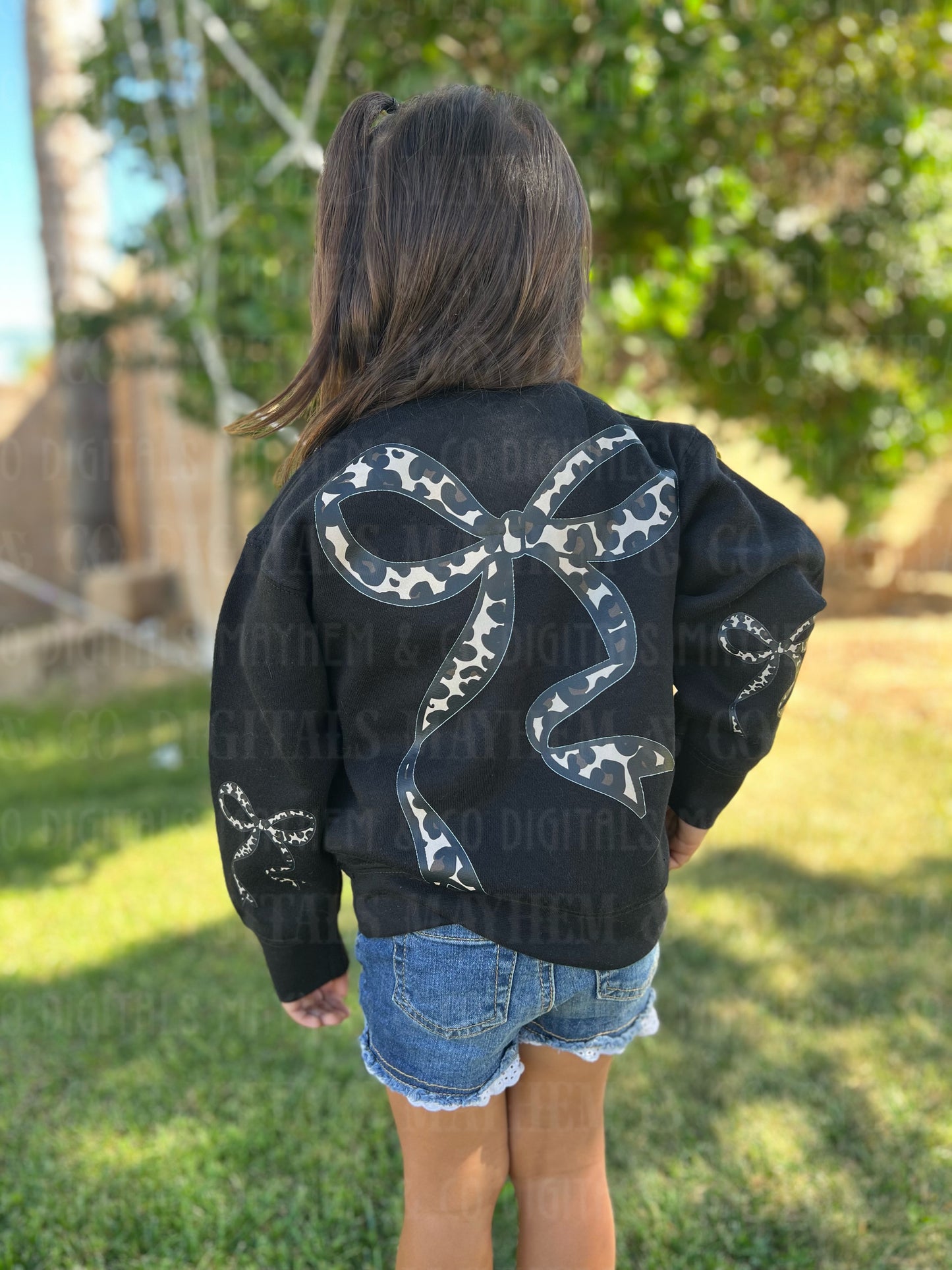 Bow Hoodies (Leopard)- Adult