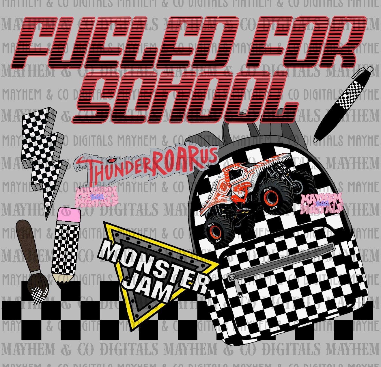 MJ Fueled for School Bundle - 25 PNGs