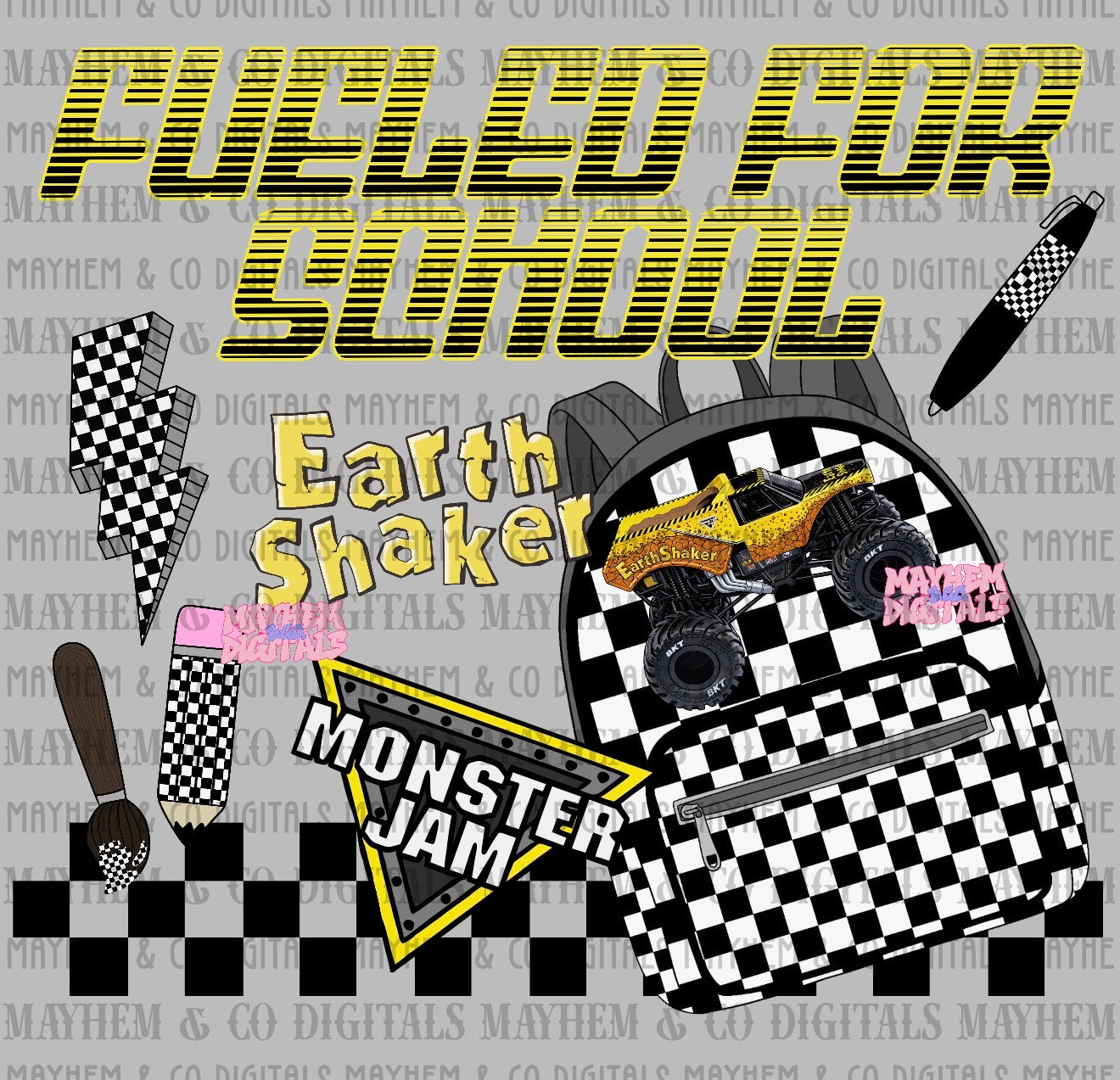MJ Fueled for School Bundle - 25 PNGs