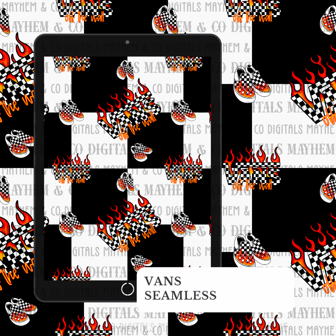 Checkered & flames -Digital Bundle